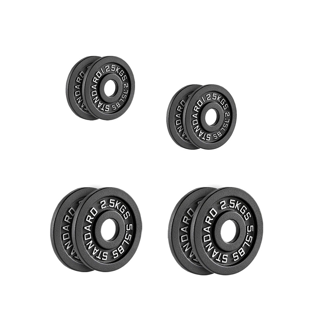 Heavy-Duty Cast Iron Weight Plates | Durable Strength Training Discs for Home & Gym | Sold as Pairs, or Sets | Ideal for Dumbbells & Barbells