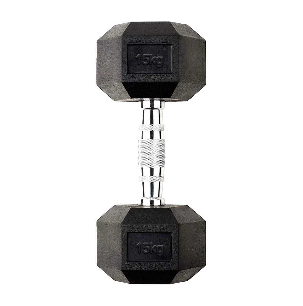 Hex Dumbbell Set 2.5kg–60kg – Rubber-Coated Anti-Roll Weights with Steel Handles – Dumbbell Pairs & Rack Bundles for Home & Commercial Gym Use