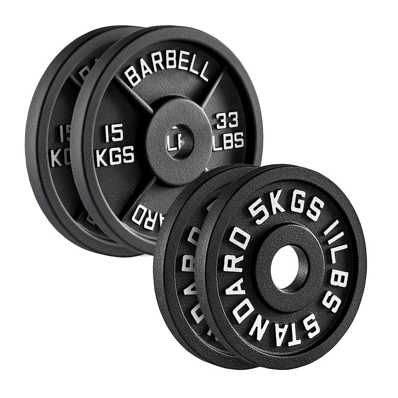 Heavy-Duty Cast Iron Weight Plates | Durable Strength Training Discs for Home & Gym | Sold as Singles, Pairs, or Sets | Ideal for Dumbbells & Barbells