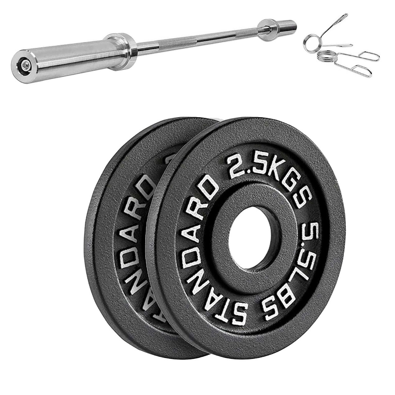 Heavy-Duty Cast Iron Weight Plates | Durable Strength Training Discs for Home & Gym | Sold as Singles, Pairs, or Sets | Ideal for Dumbbells & Barbells