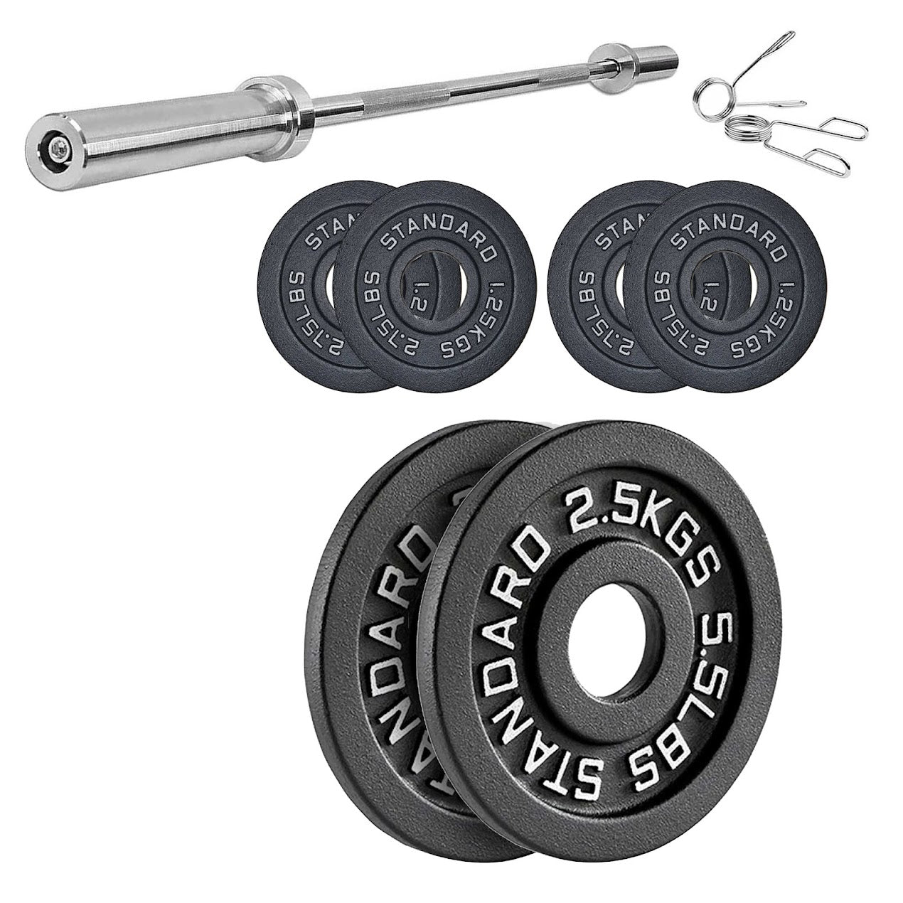 Heavy-Duty Cast Iron Weight Plates | Durable Strength Training Discs for Home & Gym | Sold as Singles, Pairs, or Sets | Ideal for Dumbbells & Barbells