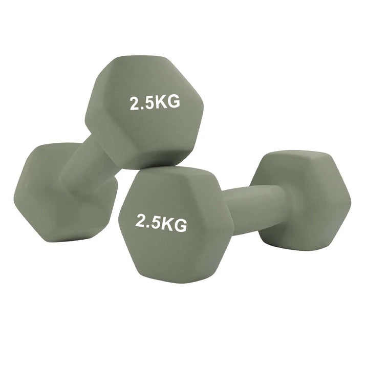 Anti Roll Hex Neoprene Dumbbells Set – Non Slip Grip, Noise Reducing Coating, Full Body Strength Training Weights – Singles, Pairs & Sets for Home Gyms
