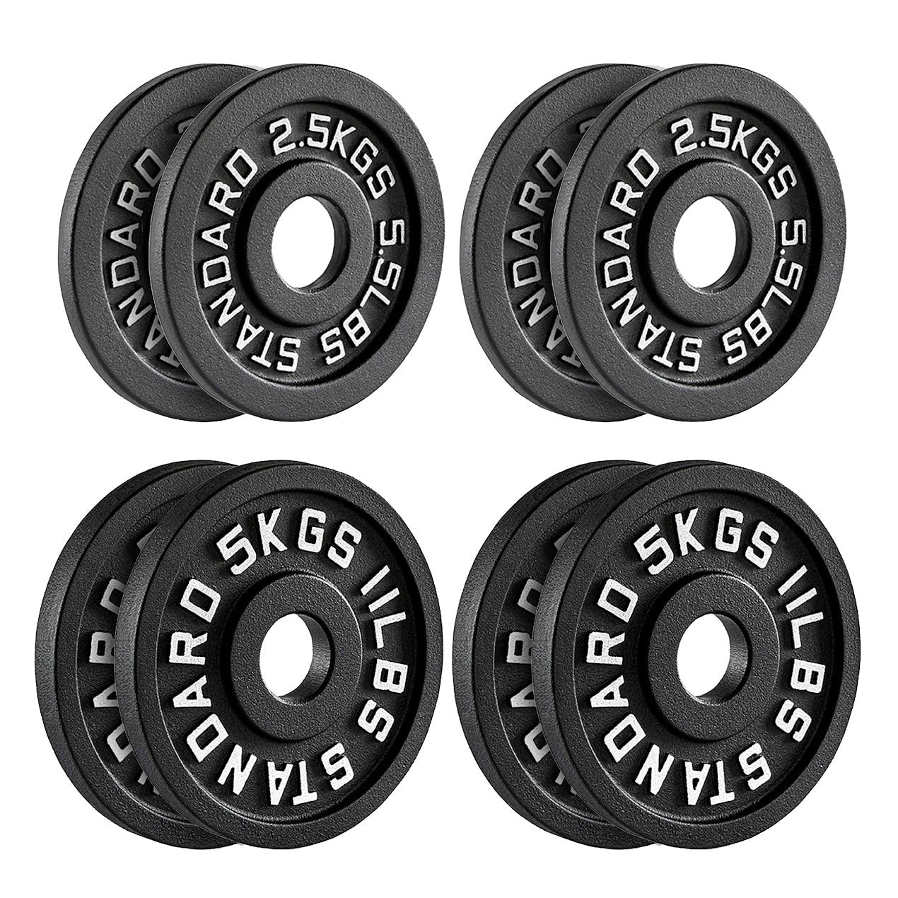 Heavy-Duty Cast Iron Weight Plates | Durable Strength Training Discs for Home & Gym | Sold as Singles, Pairs, or Sets | Ideal for Dumbbells & Barbells