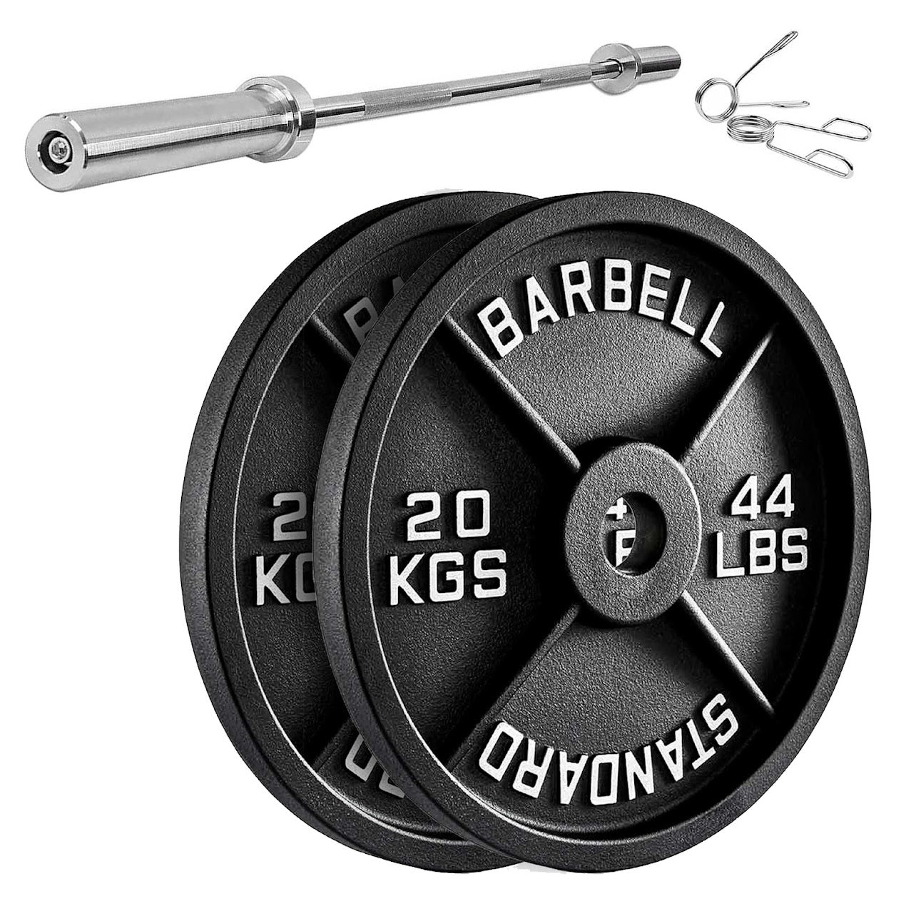 Heavy-Duty Cast Iron Weight Plates | Durable Strength Training Discs for Home & Gym | Sold as Singles, Pairs, or Sets | Ideal for Dumbbells & Barbells