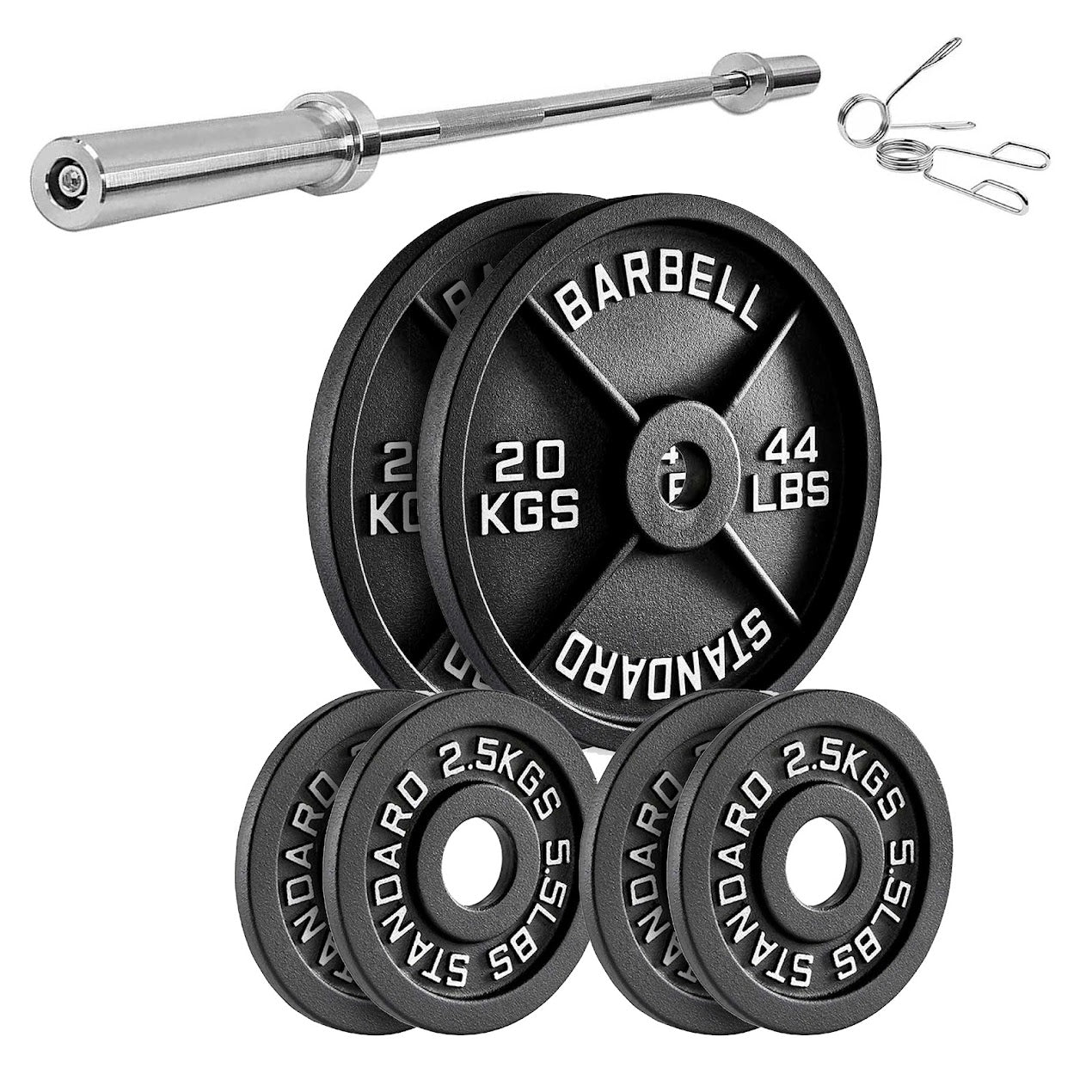Heavy-Duty Cast Iron Weight Plates | Durable Strength Training Discs for Home & Gym | Sold as Singles, Pairs, or Sets | Ideal for Dumbbells & Barbells
