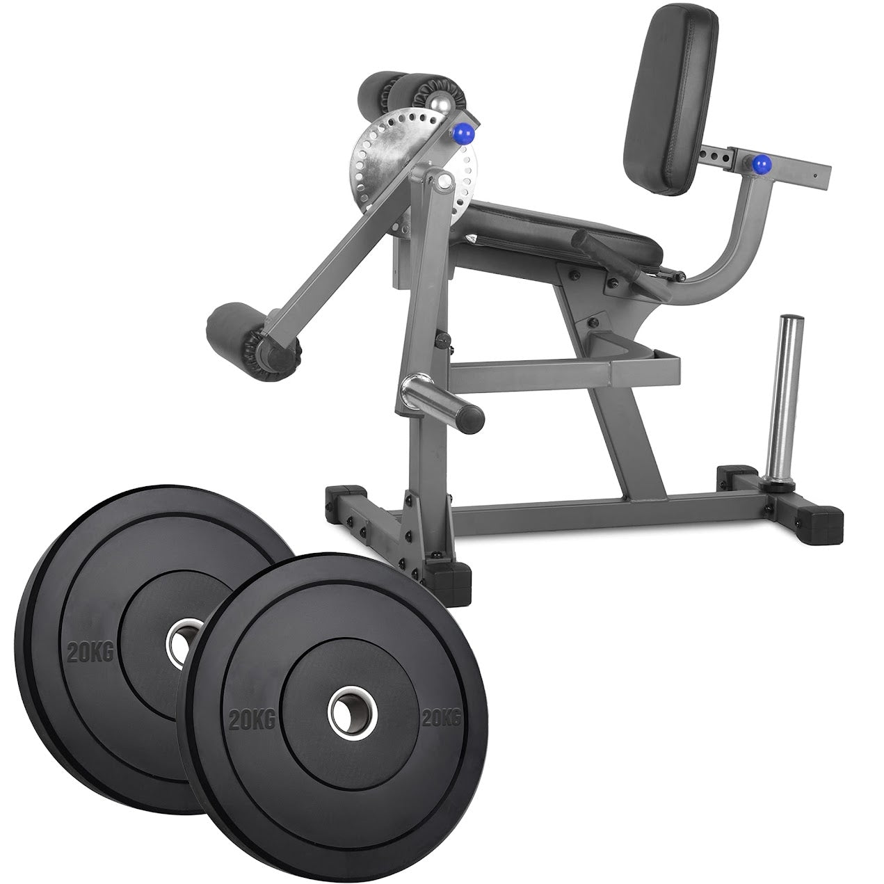 Heavy‑Duty Adjustable Leg Extension & Curl Machine – Steel Frame Home Gym Quad & Hamstring Strength Trainer, Seated Design for Compact Studio