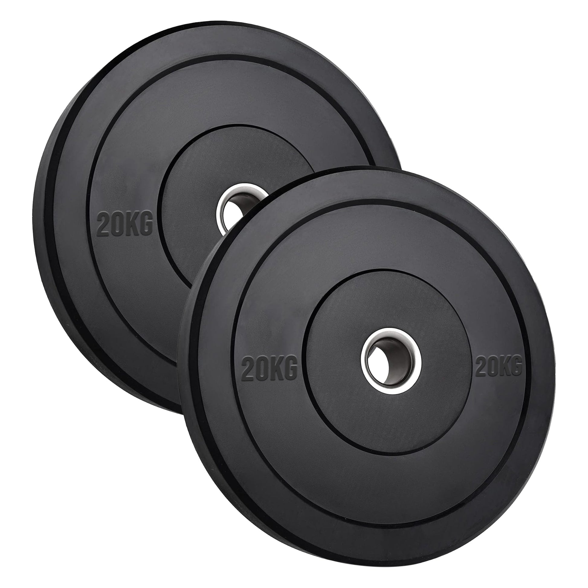 Heavy‑Duty Olympic Bumper Plates – Durable Rubber Weight Plates, Cast Iron Core, Shock‑Absorbing Design, Strength Training & Weightlifting, Home Gym