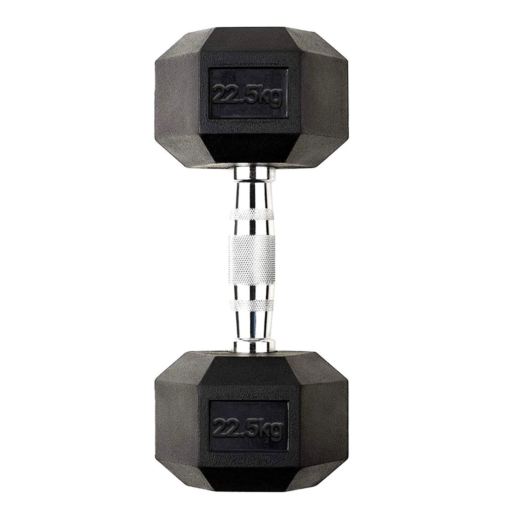 Hex Dumbbell Set 2.5kg–60kg – Rubber-Coated Anti-Roll Weights with Steel Handles – Dumbbell Pairs & Rack Bundles for Home & Commercial Gym Use