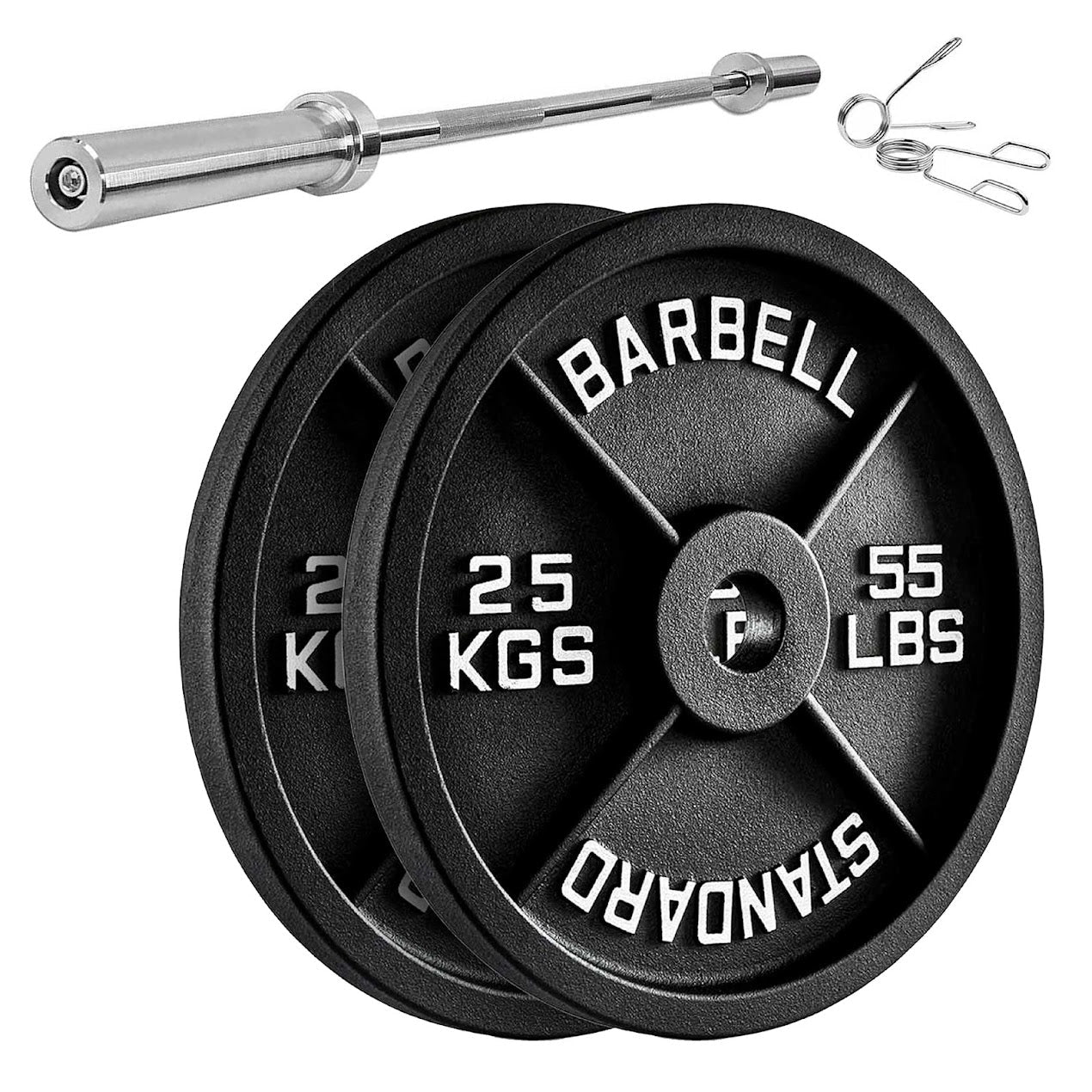 Heavy-Duty Cast Iron Weight Plates | Durable Strength Training Discs for Home & Gym | Sold as Singles, Pairs, or Sets | Ideal for Dumbbells & Barbells