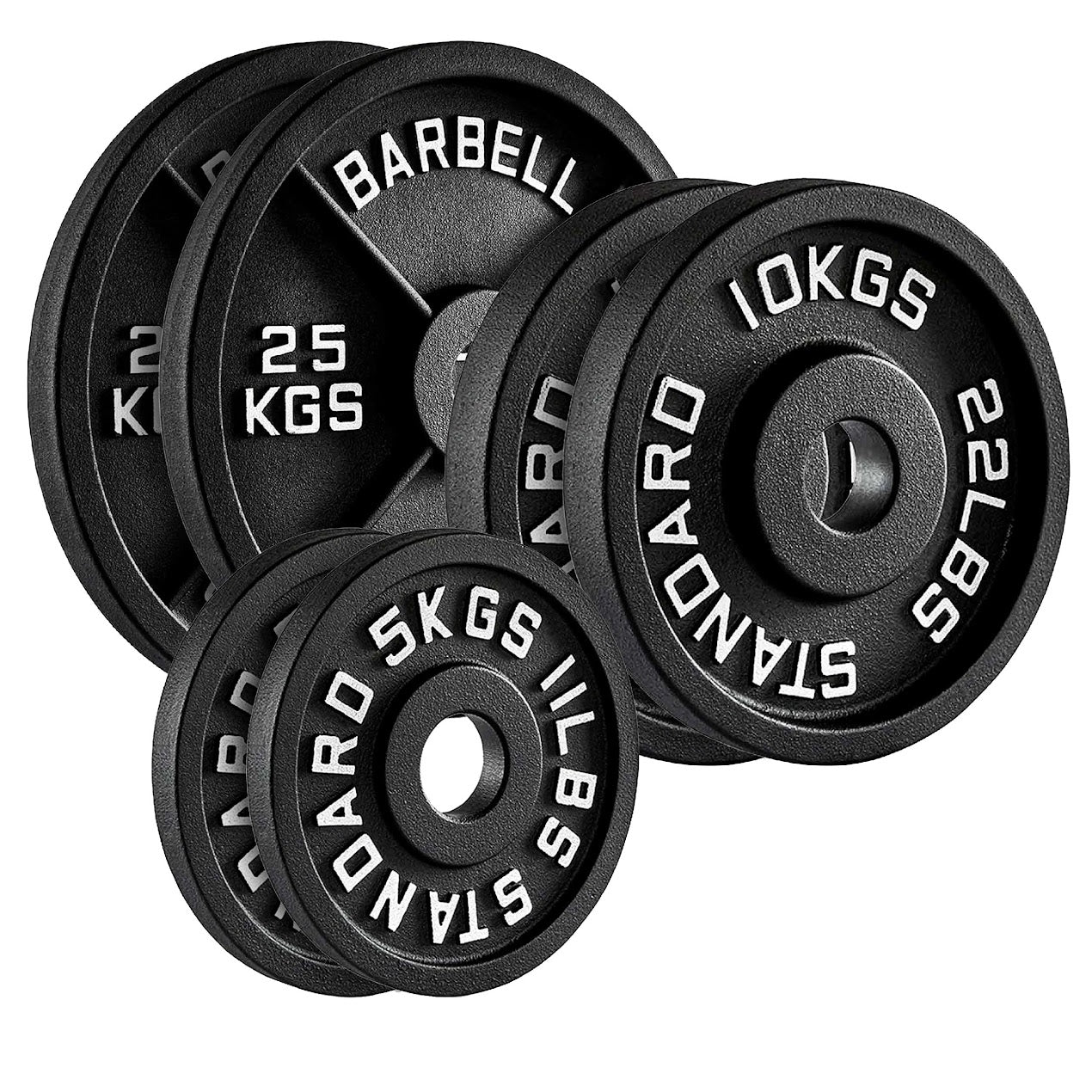 Heavy-Duty Cast Iron Weight Plates | Durable Strength Training Discs for Home & Gym | Sold as Singles, Pairs, or Sets | Ideal for Dumbbells & Barbells