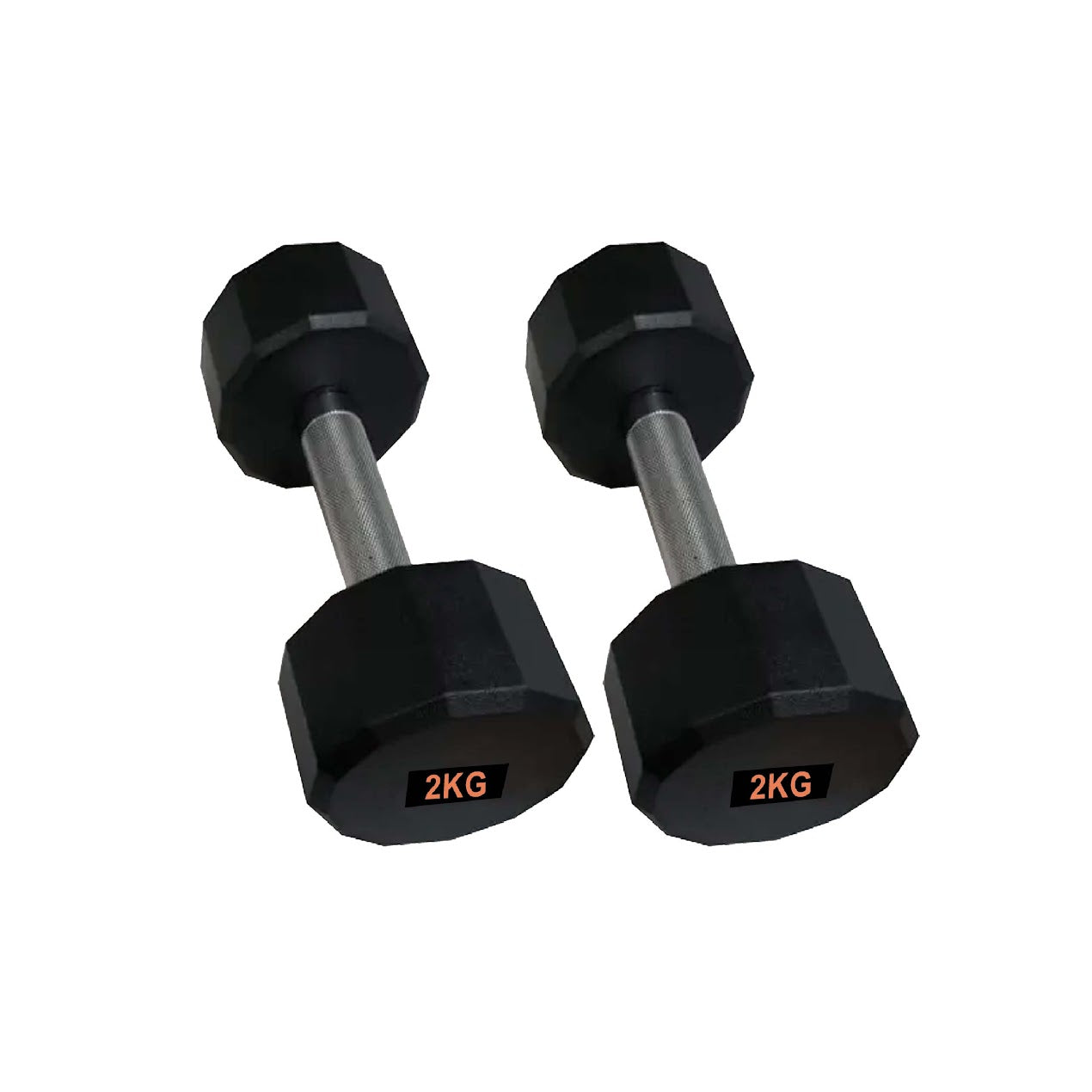 Hex Rubber Round-Coated Dumbbell – Anti‑Roll, High‑Grip Ergonomic Handle, Strength Training for Home Gym, Quiet & Durable Design