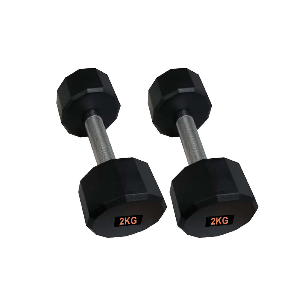 Rubber-Coated Round Hex Dumbbell – Anti‑Roll, High‑Grip Ergonomic Handle, Strength Training for Home Gym, Quiet & Durable Design