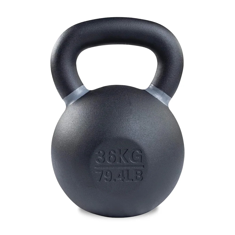 Heavy-Duty Cast Iron Kettlebell – Durable Matte Finish, Ergonomic Handle for Strength Training, Compact Home Gym Essential