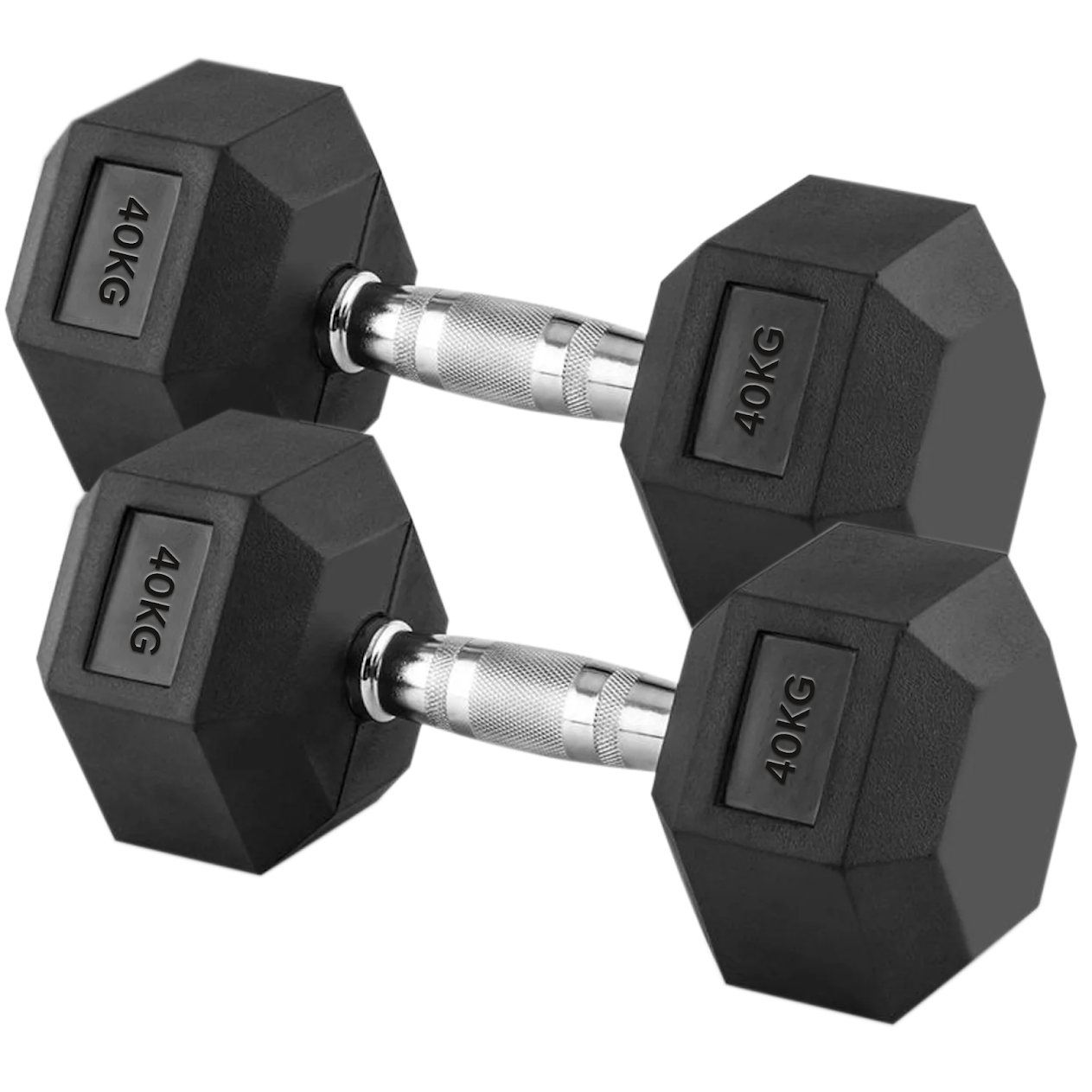 Hex Dumbbell Set 2.5kg–60kg – Rubber-Coated Anti-Roll Weights with Steel Handles – Dumbbell Pairs & Rack Bundles for Home & Commercial Gym Use