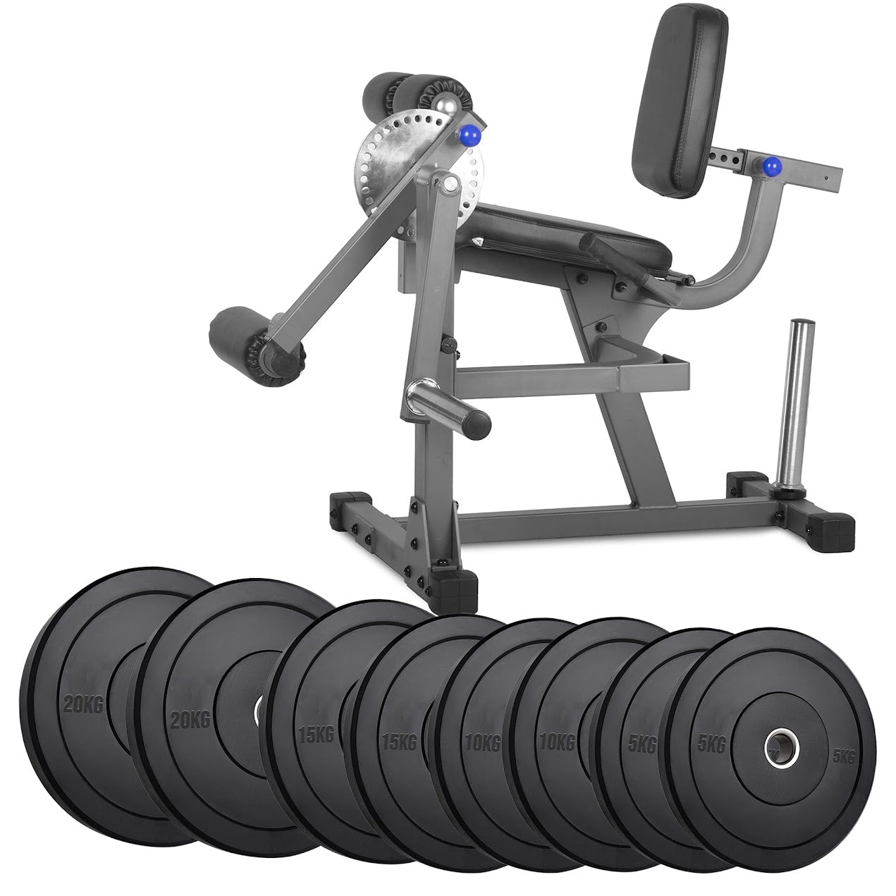 Heavy‑Duty Adjustable Leg Extension & Curl Machine – Steel Frame Home Gym Quad & Hamstring Strength Trainer, Seated Design for Compact Studio