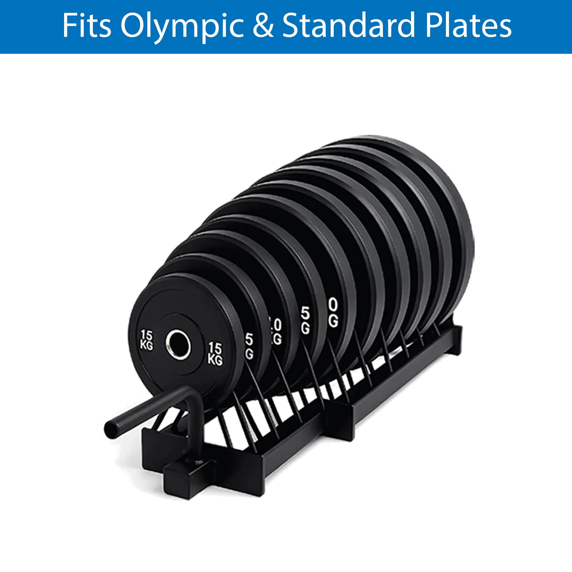 Portable Horizontal Weight Plate Storage Rack with Wheels & Barbell Holder – Heavy Duty Steel Gym Organizer for Bumper, Olympic & Tri-Grip Plates