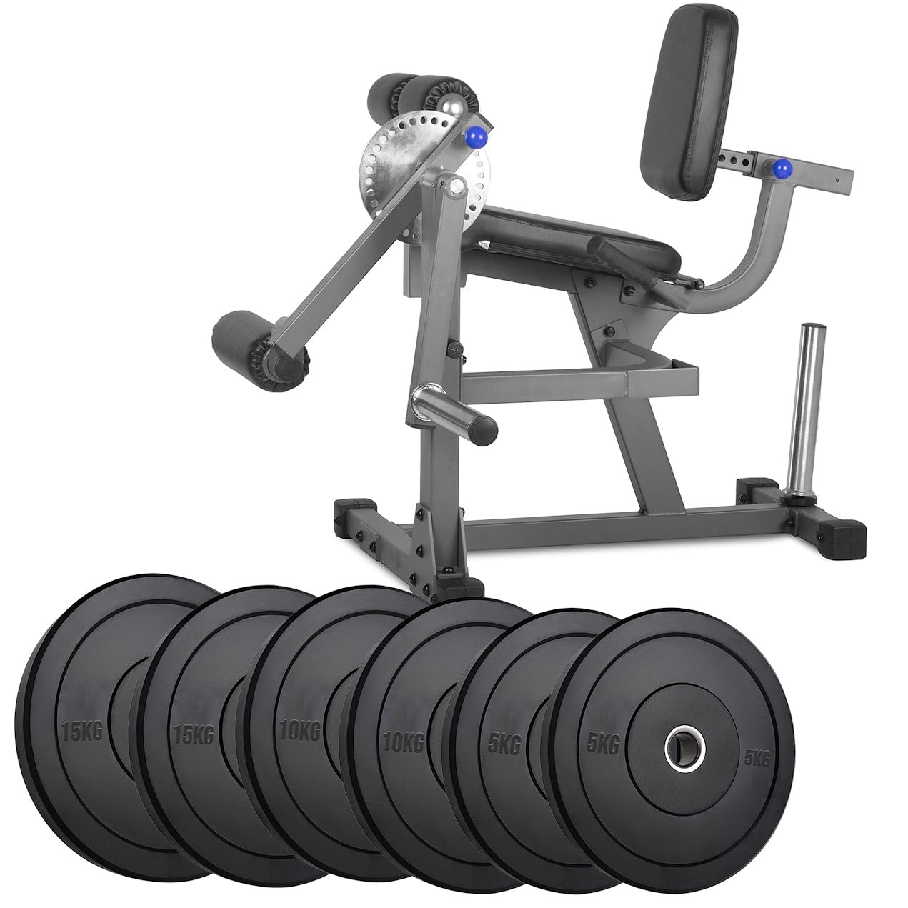 Heavy‑Duty Adjustable Leg Extension & Curl Machine – Steel Frame Home Gym Quad & Hamstring Strength Trainer, Seated Design for Compact Studio