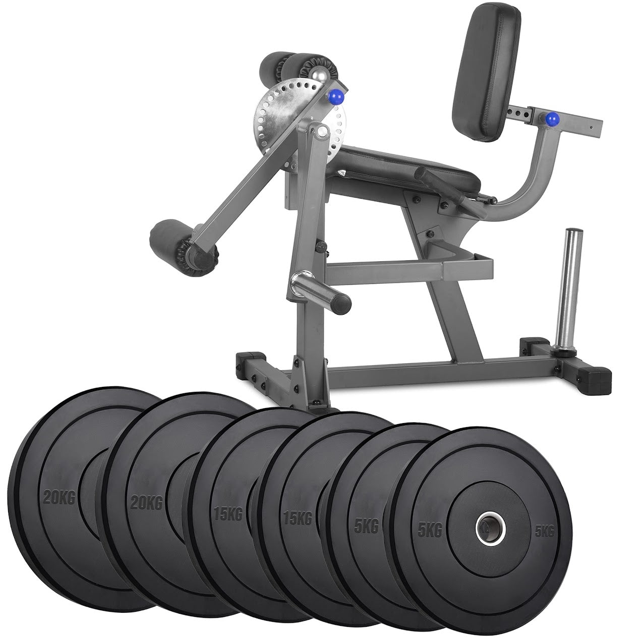 Heavy‑Duty Adjustable Leg Extension & Curl Machine – Steel Frame Home Gym Quad & Hamstring Strength Trainer, Seated Design for Compact Studio