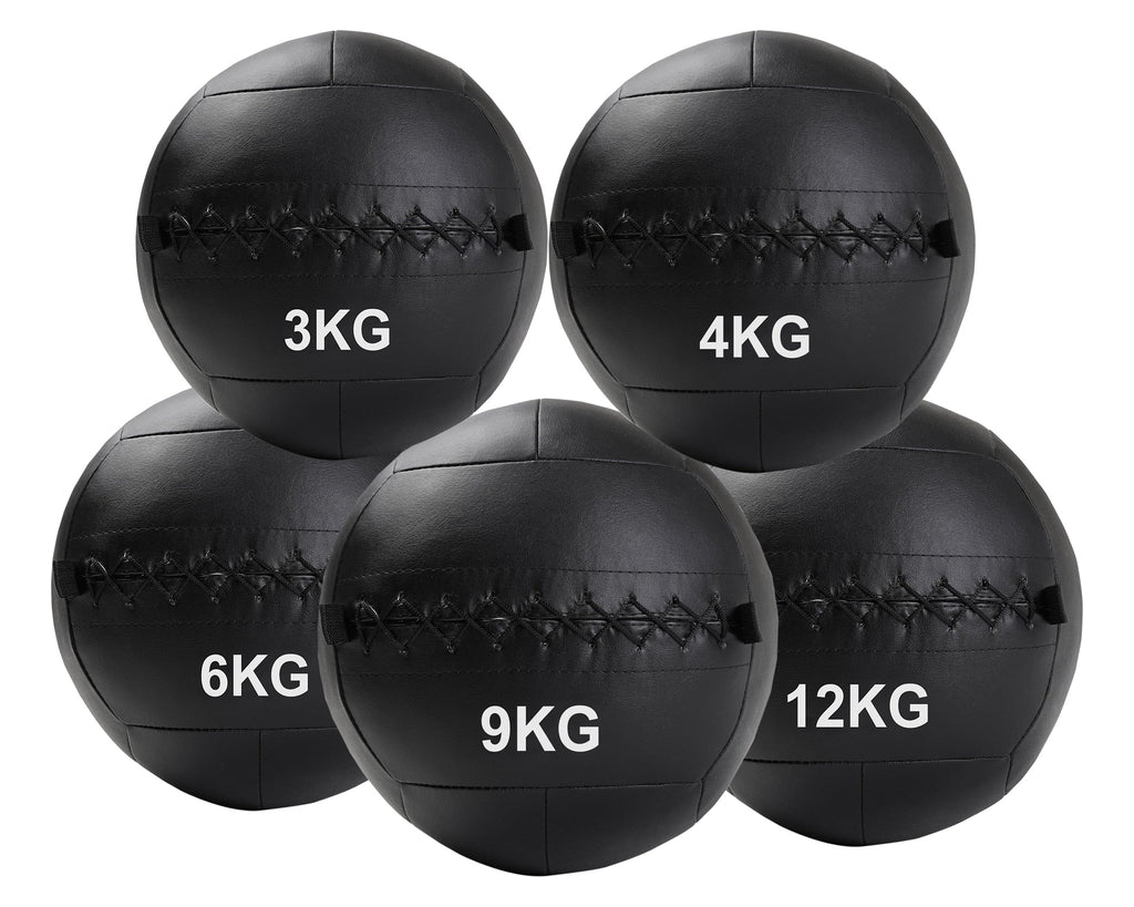 3–12 kg No‑Bounce Vinyl Wall Balls – Durable, Textured Grip for Explosive Strength Training at Home