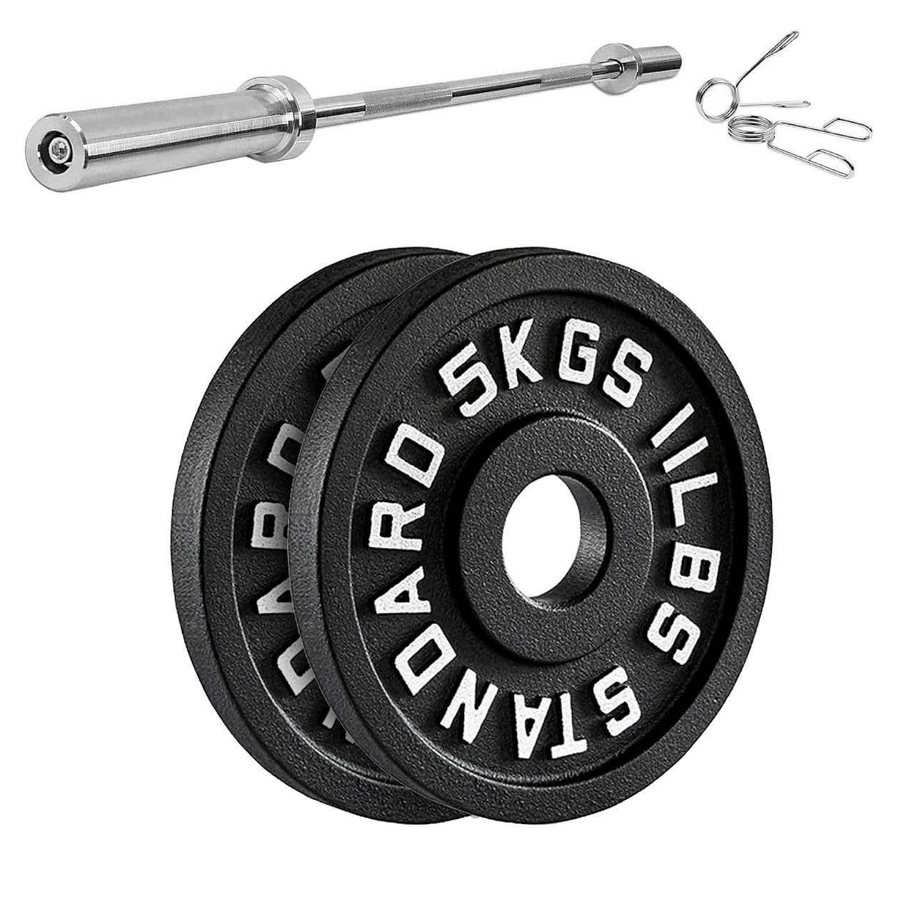 Heavy-Duty Cast Iron Weight Plates | Durable Strength Training Discs for Home & Gym | Sold as Singles, Pairs, or Sets | Ideal for Dumbbells & Barbells
