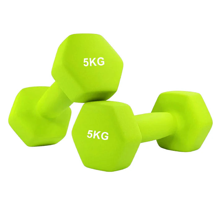 Anti Roll Hex Neoprene Dumbbells Set – Non Slip Grip, Noise Reducing Coating, Full Body Strength Training Weights – Singles, Pairs & Sets for Home Gyms