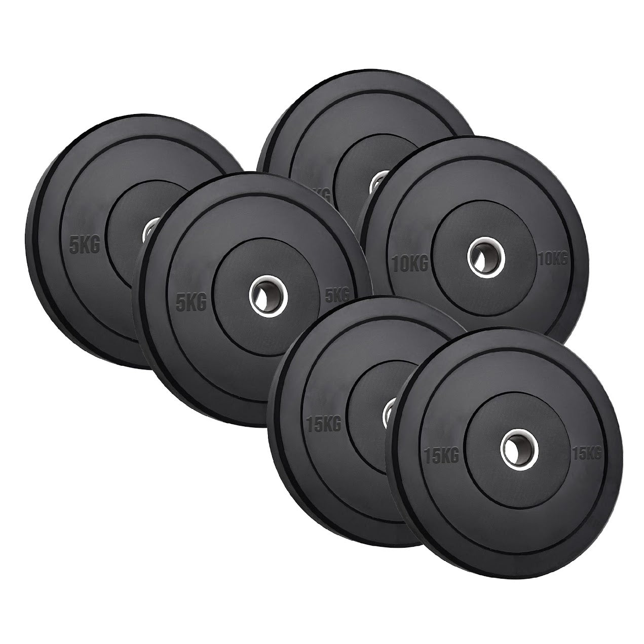Heavy‑Duty Olympic Bumper Plates – Durable Rubber Weight Plates, Cast Iron Core, Shock‑Absorbing Design, Strength Training & Weightlifting, Home Gym