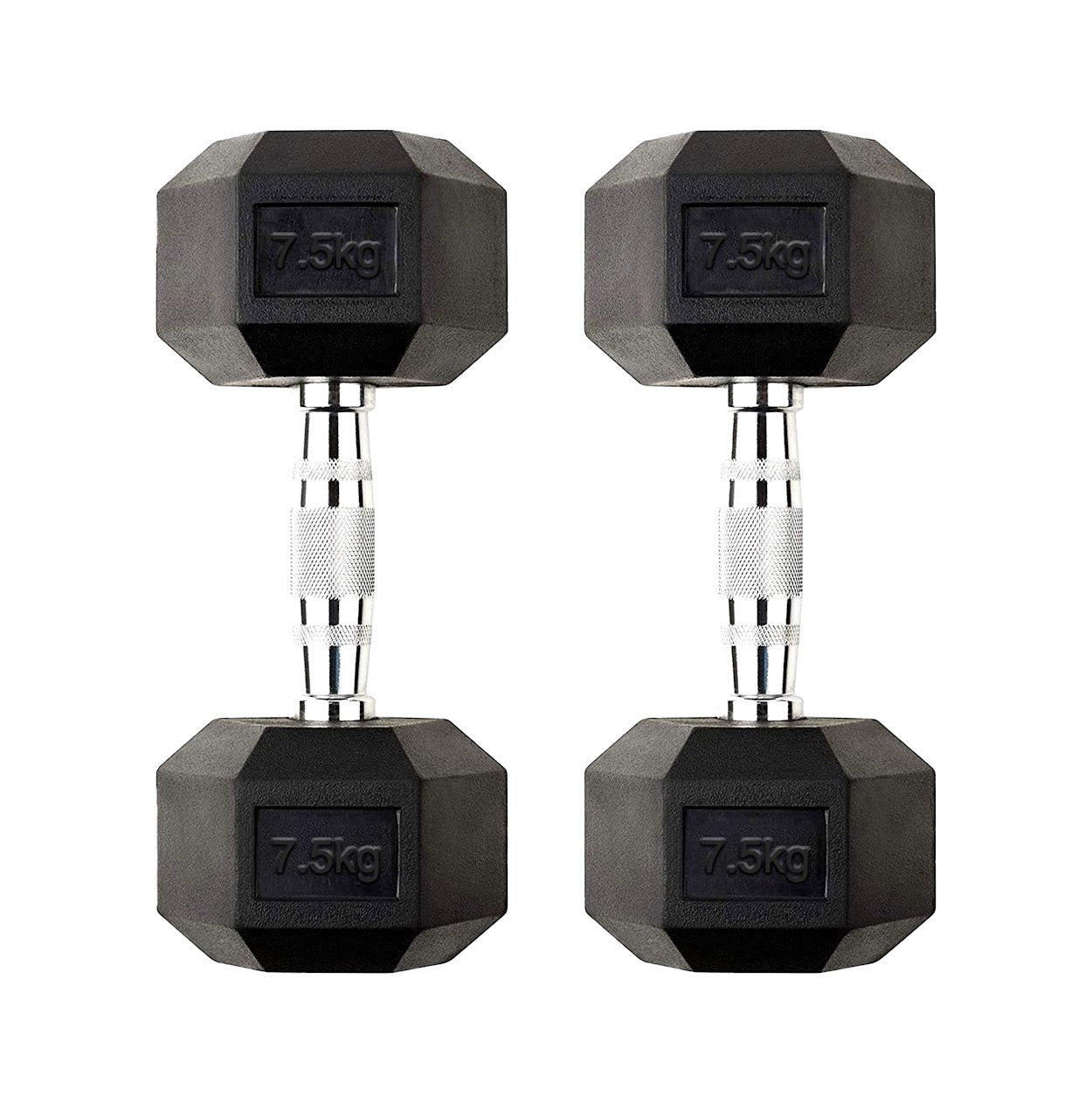 Hex Dumbbell Set 2.5kg–60kg – Rubber-Coated Anti-Roll Weights with Steel Handles – Dumbbell Pairs & Rack Bundles for Home & Commercial Gym Use