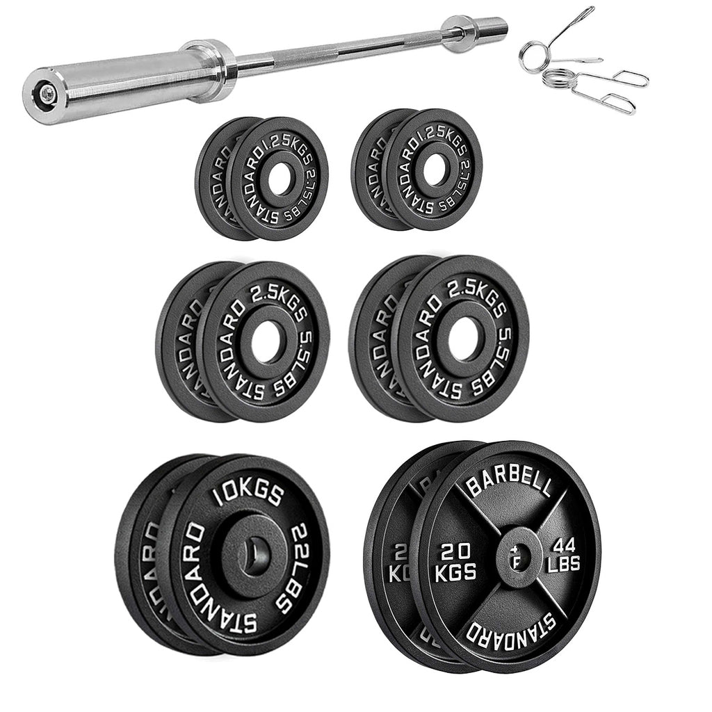 Heavy-Duty Cast Iron Weight Plates | Durable Strength Training Discs for Home & Gym | Sold as Pairs, or Sets | Ideal for Dumbbells & Barbells