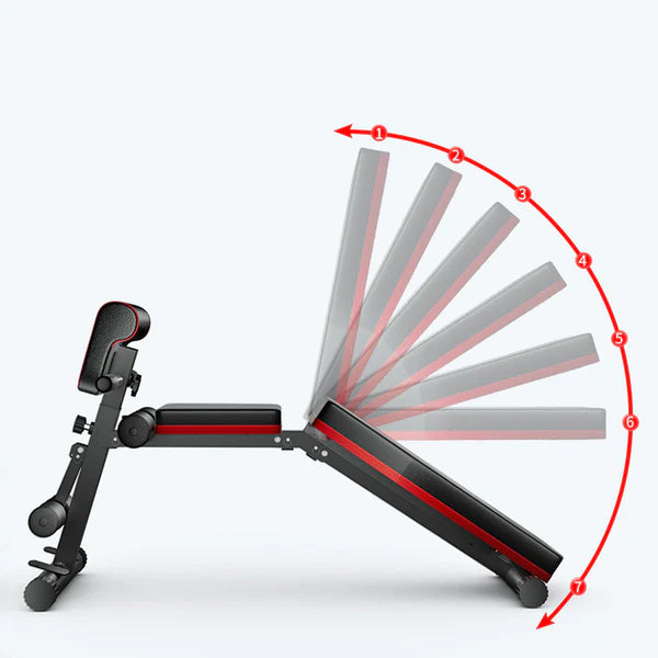Adjustable Foldable Weight Bench – Heavy‑Duty Steel, 7‑Position Incline/Decline/Flat, 320 kg Capacity, Quick‑Fold Locking for Home Gym
