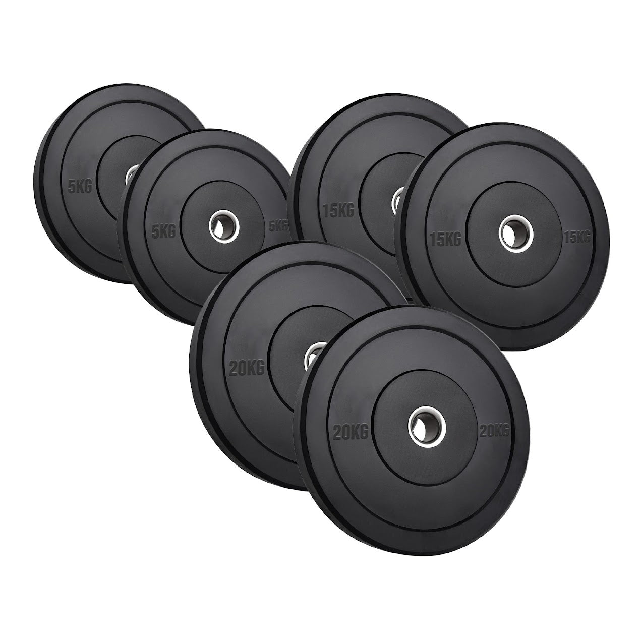 Heavy‑Duty Olympic Bumper Plates – Durable Rubber Weight Plates, Cast Iron Core, Shock‑Absorbing Design, Strength Training & Weightlifting, Home Gym