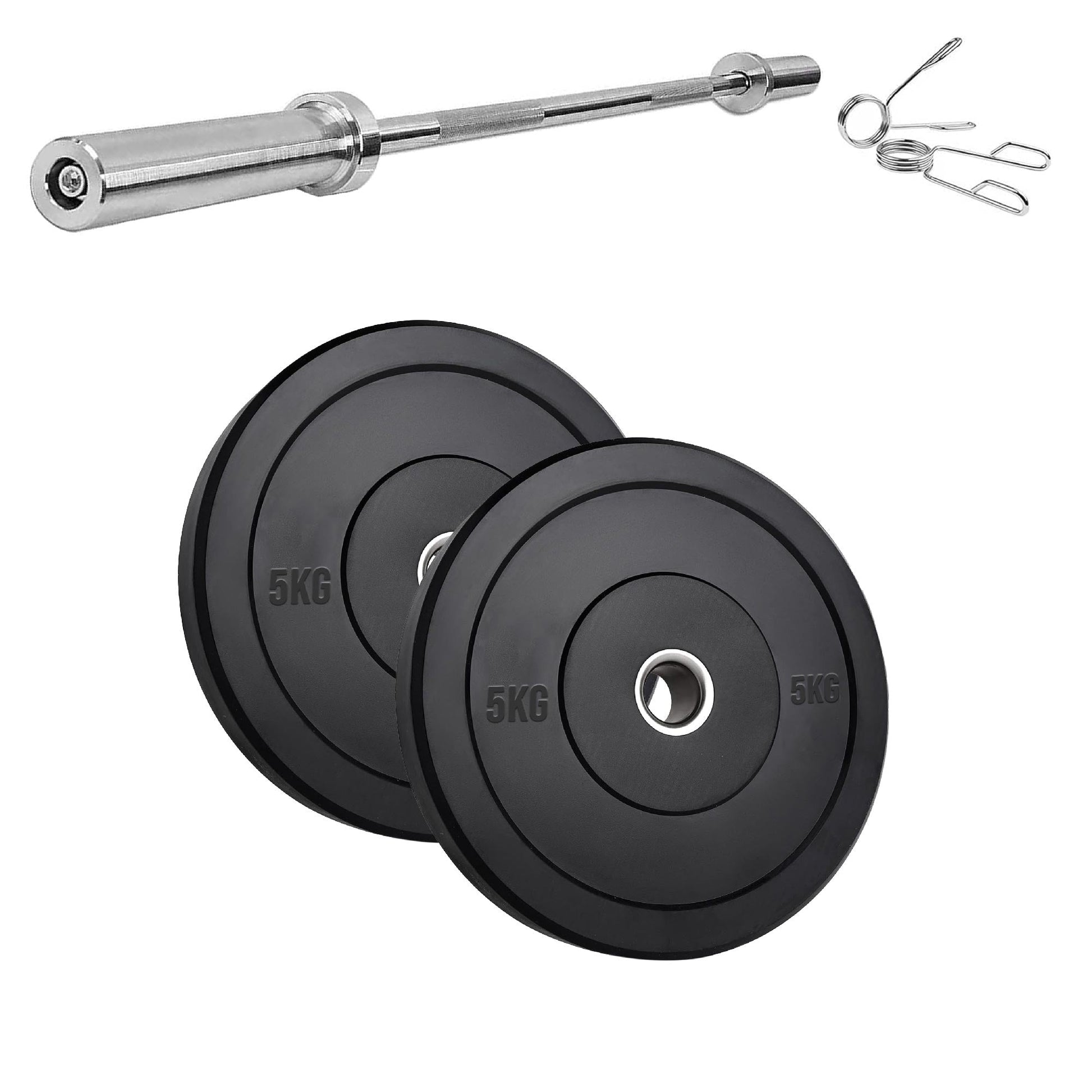 Heavy‑Duty Olympic Bumper Plates – Durable Rubber Weight Plates, Cast Iron Core, Shock‑Absorbing Design, Strength Training & Weightlifting, Home Gym