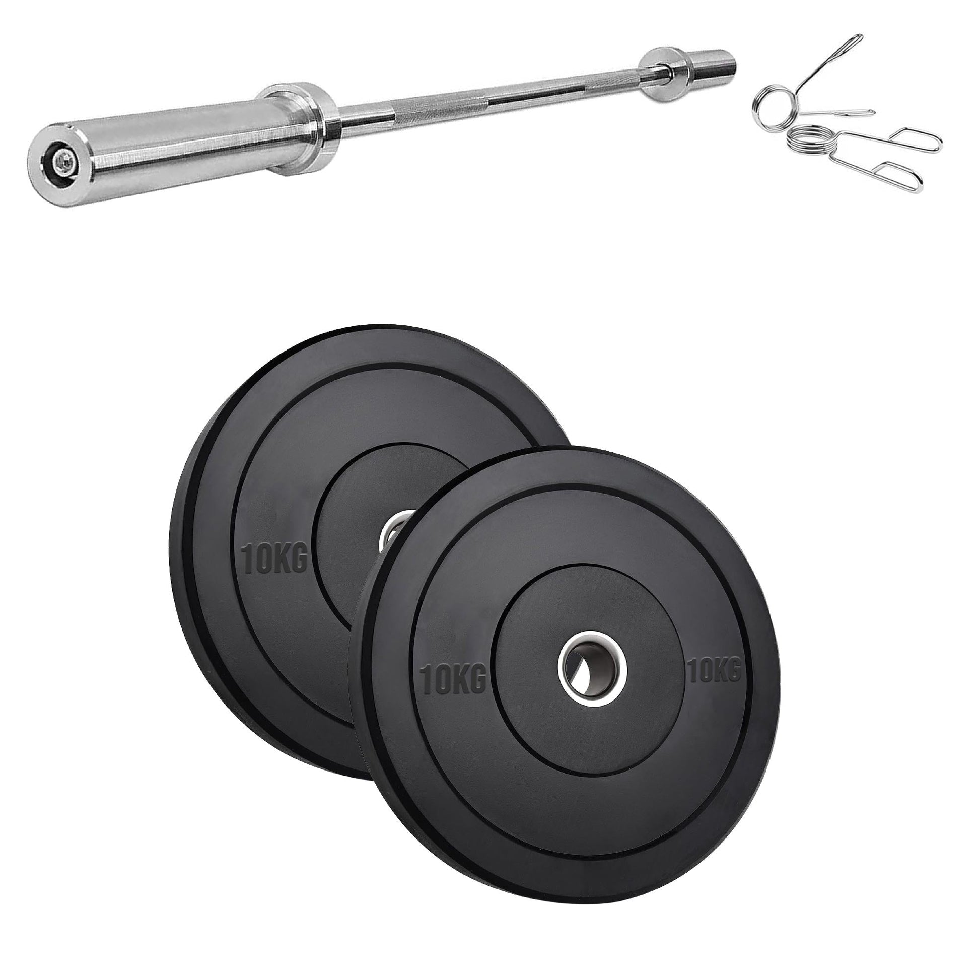 Heavy‑Duty Olympic Bumper Plates – Durable Rubber Weight Plates, Cast Iron Core, Shock‑Absorbing Design, Strength Training & Weightlifting, Home Gym