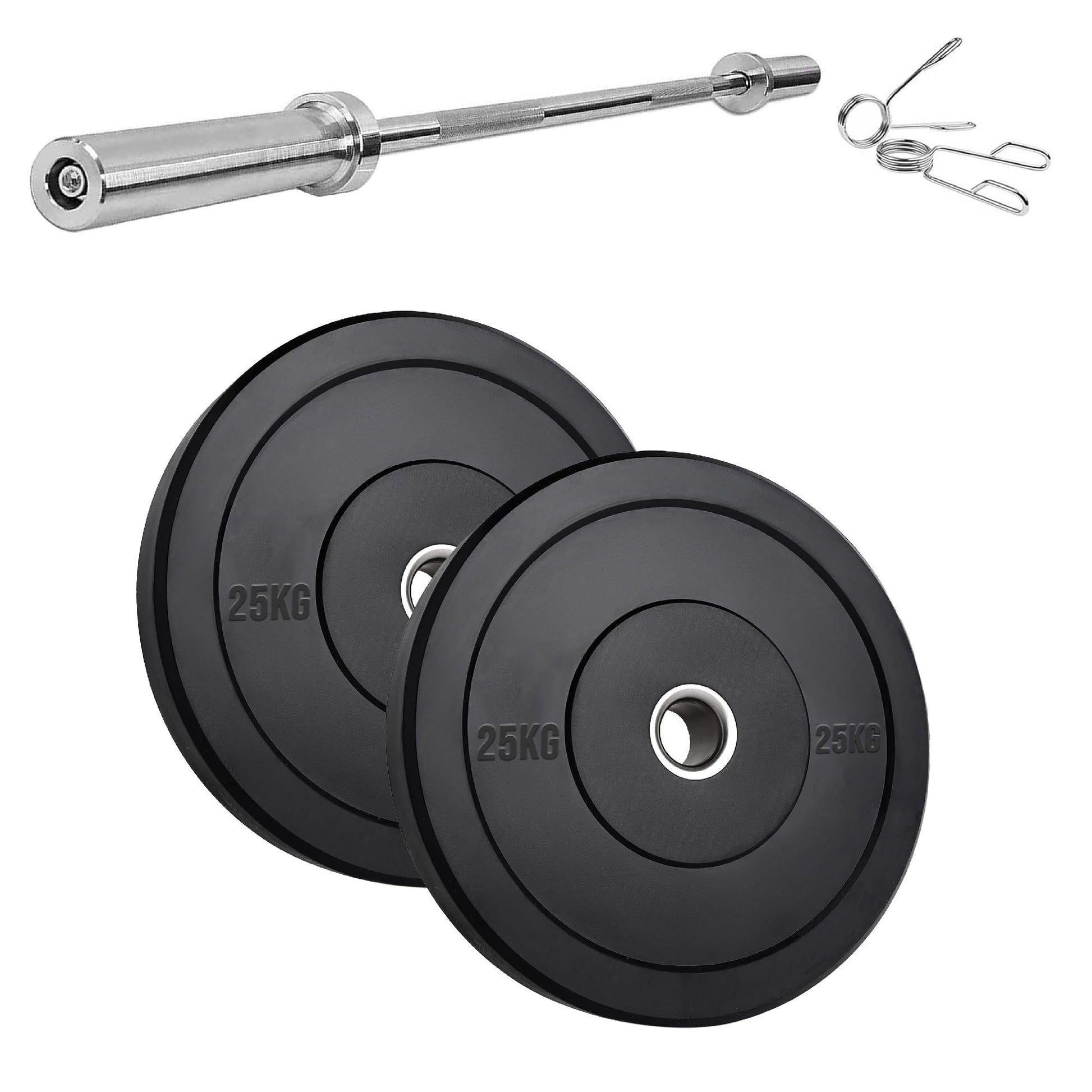 Heavy‑Duty Olympic Bumper Plates – Durable Rubber Weight Plates, Cast Iron Core, Shock‑Absorbing Design, Strength Training & Weightlifting, Home Gym