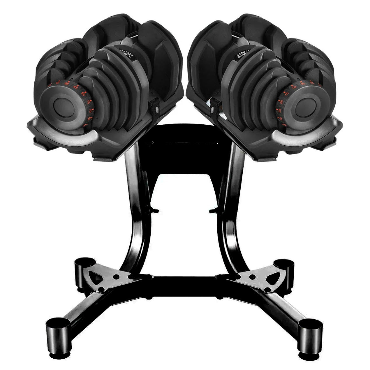 Adjustable Dumbbell Stand & Optional 24 kg / 40 kg Dial-Weight Dumbbells – Steel Space‑Saving Rack for Home Gym Strength Training