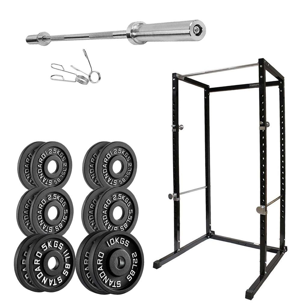 Adjustable Heavy‑Duty G100 Power Rack Squat Cage with Pull‑Up Bar – Steel Frame, Multi‑Positional J‑Hooks, Compact Strength Training for Home Gym