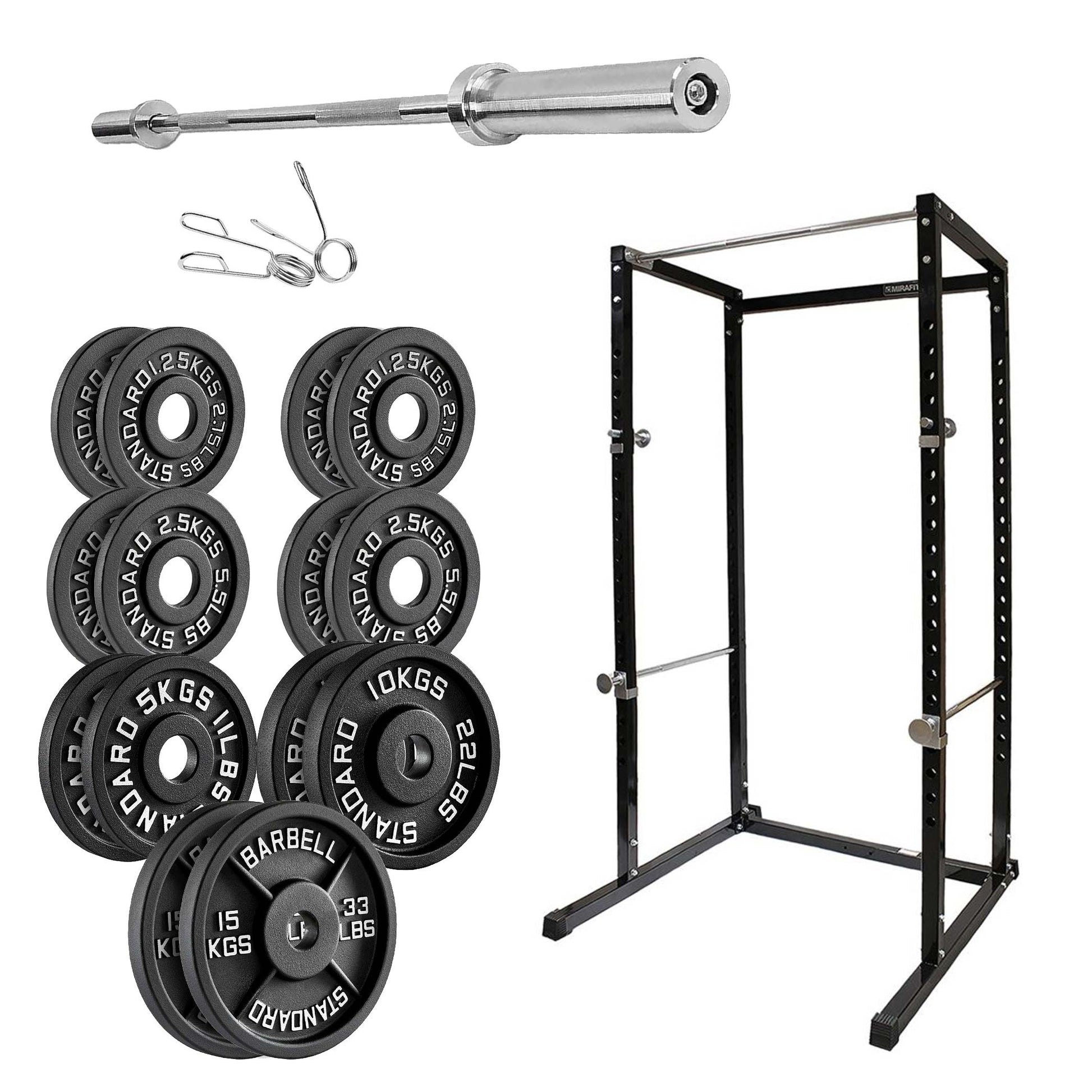 Adjustable Heavy‑Duty G100 Power Rack Squat Cage with Pull‑Up Bar – Steel Frame, Multi‑Positional J‑Hooks, Compact Strength Training for Home Gym