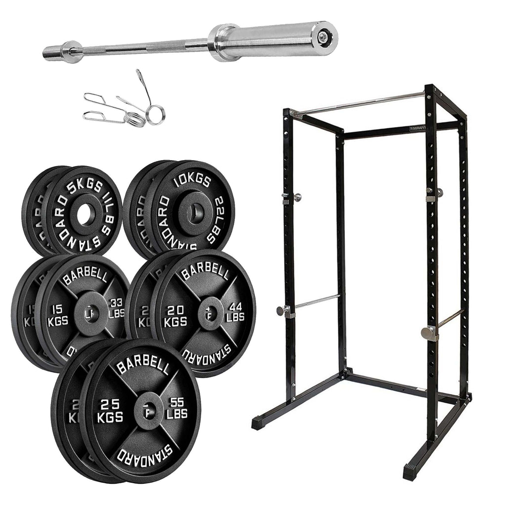 Adjustable Heavy‑Duty G100 Power Rack Squat Cage with Pull‑Up Bar – Steel Frame, Multi‑Positional J‑Hooks, Compact Strength Training for Home Gym
