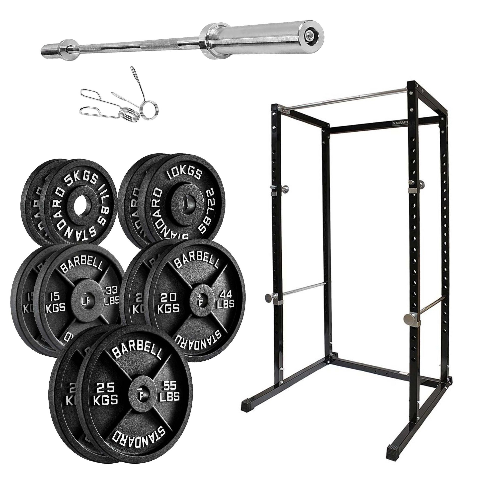 Adjustable Heavy‑Duty G100 Power Rack Squat Cage with Pull‑Up Bar – Steel Frame, Multi‑Positional J‑Hooks, Compact Strength Training for Home Gym