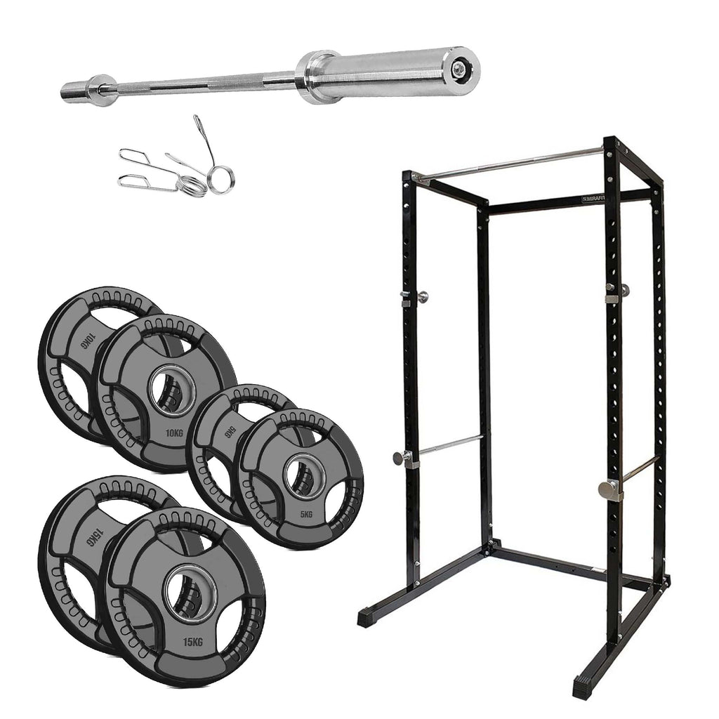 Adjustable Heavy‑Duty G100 Power Rack Squat Cage with Pull‑Up Bar – Steel Frame, Multi‑Positional J‑Hooks, Compact Strength Training for Home Gym