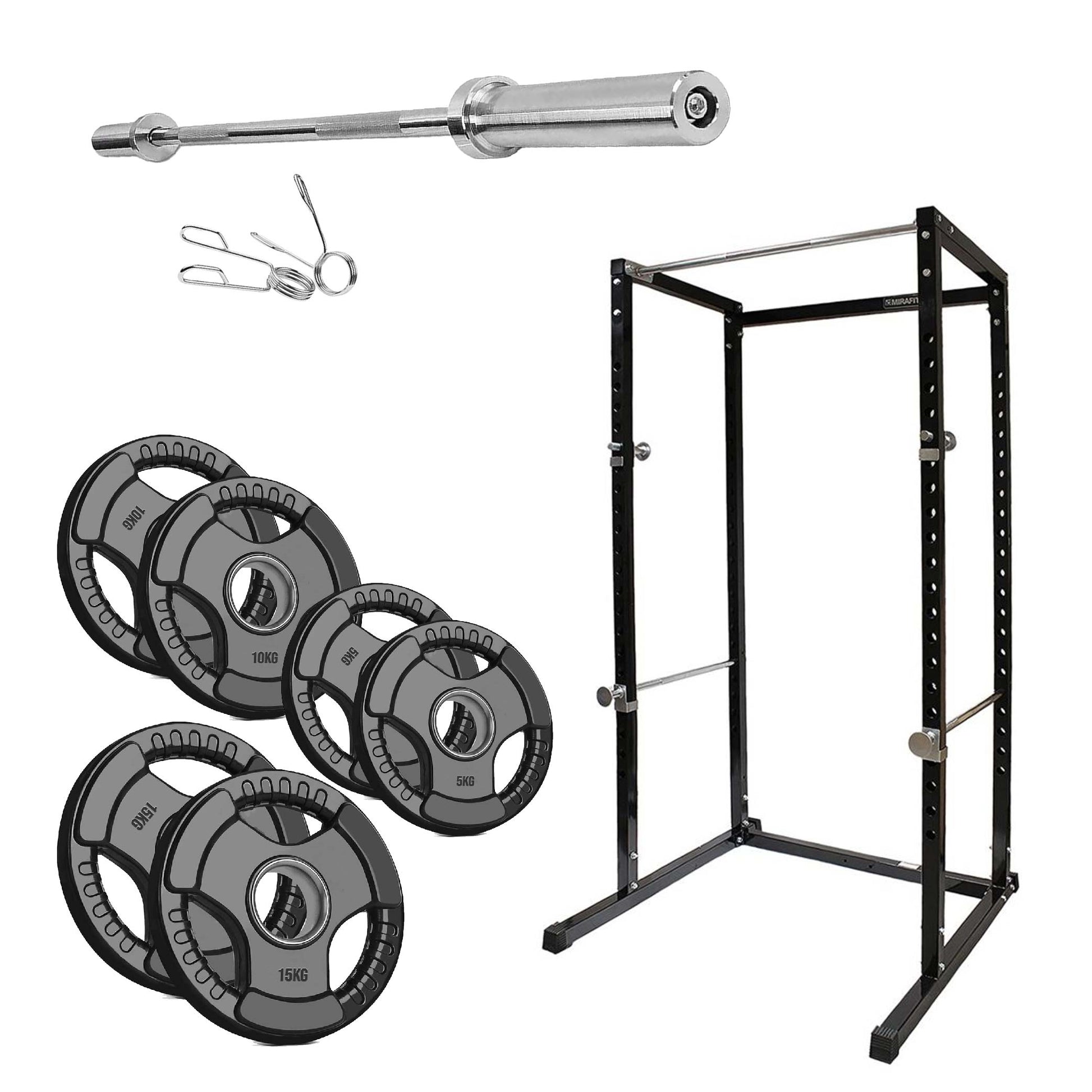 Adjustable Heavy‑Duty G100 Power Rack Squat Cage with Pull‑Up Bar – Steel Frame, Multi‑Positional J‑Hooks, Compact Strength Training for Home Gym