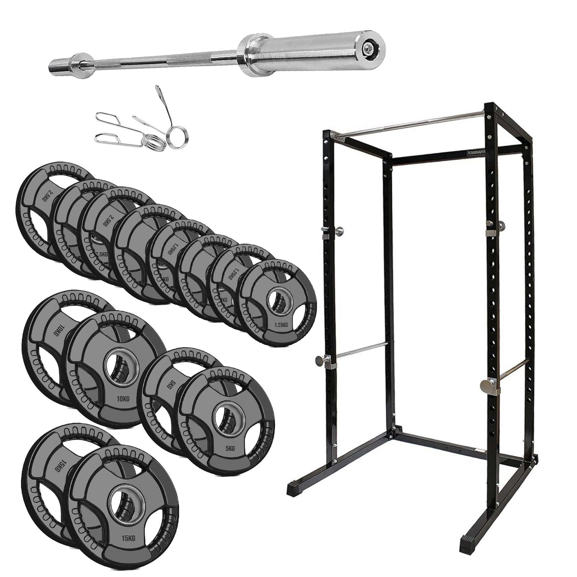 Adjustable Heavy‑Duty G100 Power Rack Squat Cage with Pull‑Up Bar – Steel Frame, Multi‑Positional J‑Hooks, Compact Strength Training for Home Gym