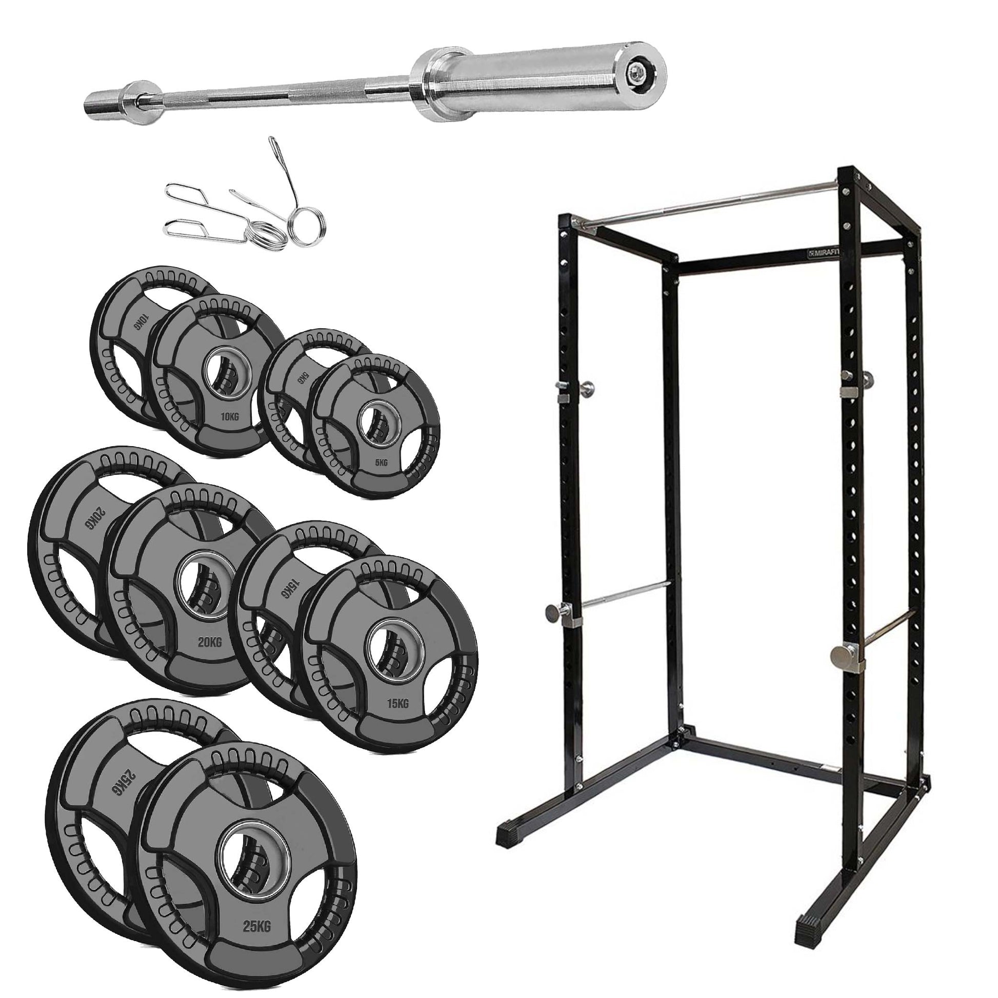 Adjustable Heavy‑Duty G100 Power Rack Squat Cage with Pull‑Up Bar – Steel Frame, Multi‑Positional J‑Hooks, Compact Strength Training for Home Gym