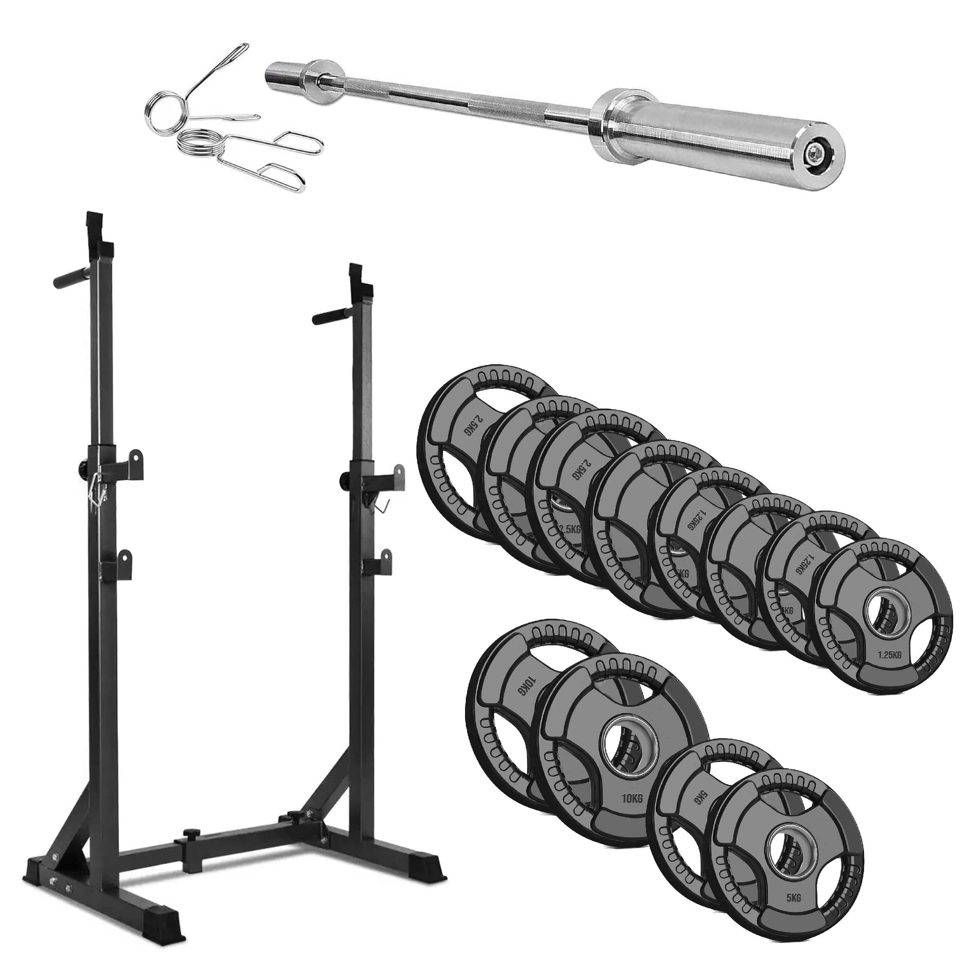 Adjustable Heavy-Duty Half Squat Rack with Dip Station & Spotters, 200KG Max Load, Steel Frame for Strength Training – Home Gym Essential