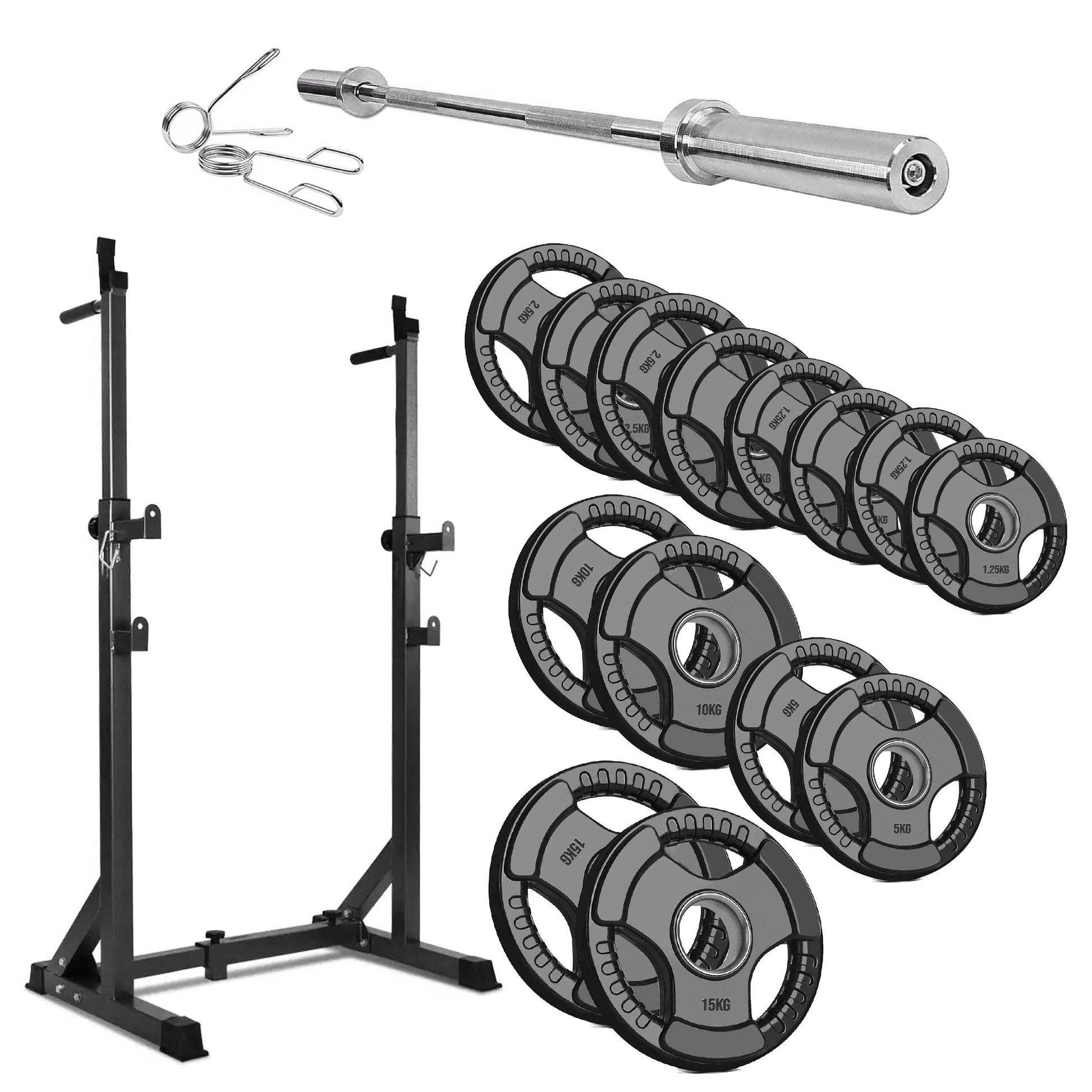 Adjustable Heavy-Duty Half Squat Rack with Dip Station & Spotters, 200KG Max Load, Steel Frame for Strength Training – Home Gym Essential