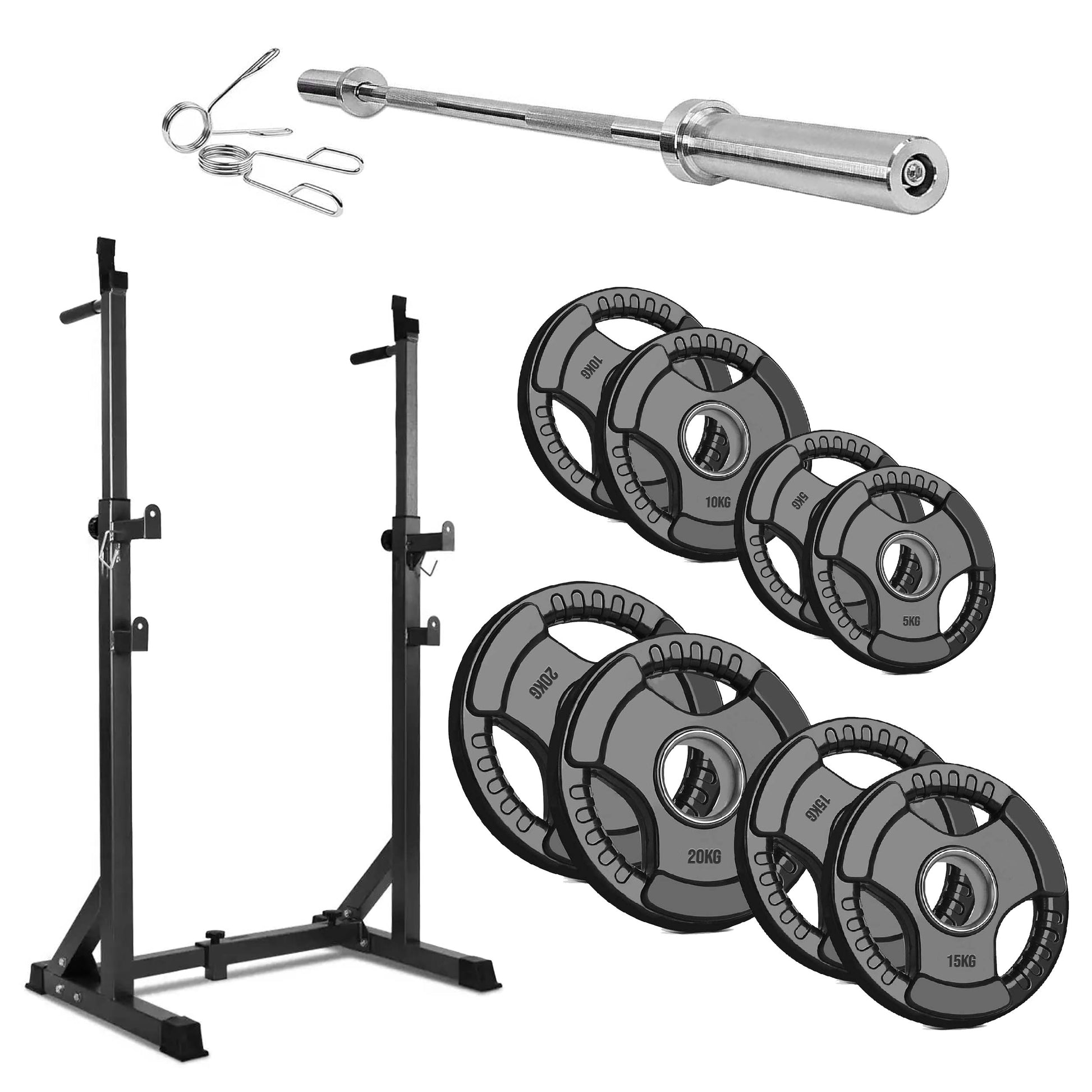 Adjustable Heavy-Duty Half Squat Rack with Dip Station & Spotters, 200KG Max Load, Steel Frame for Strength Training – Home Gym Essential