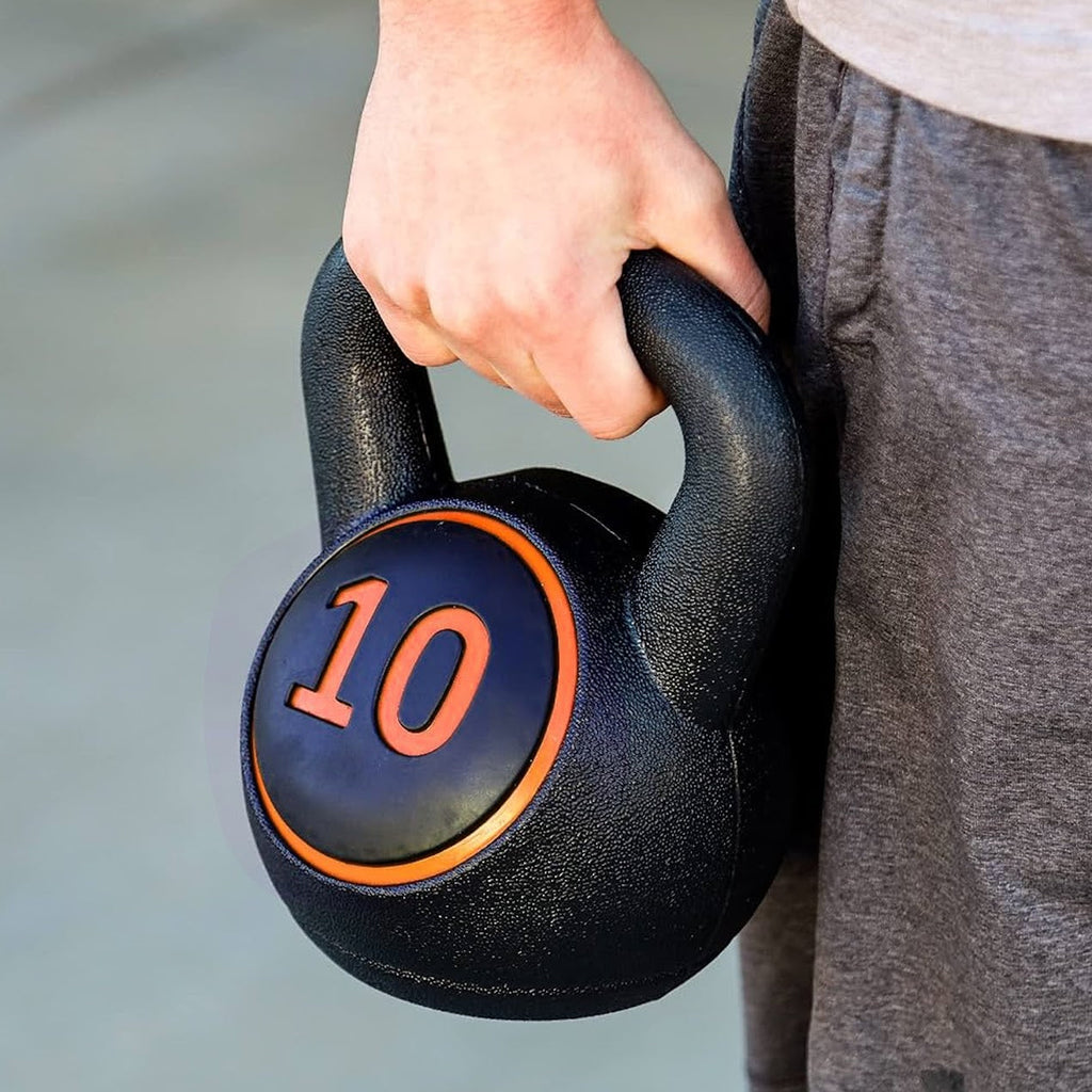 3‑Piece Kettlebell Set – 5/10/15 lb Weights for Home Gym Strength Training & Full‑Body Workouts