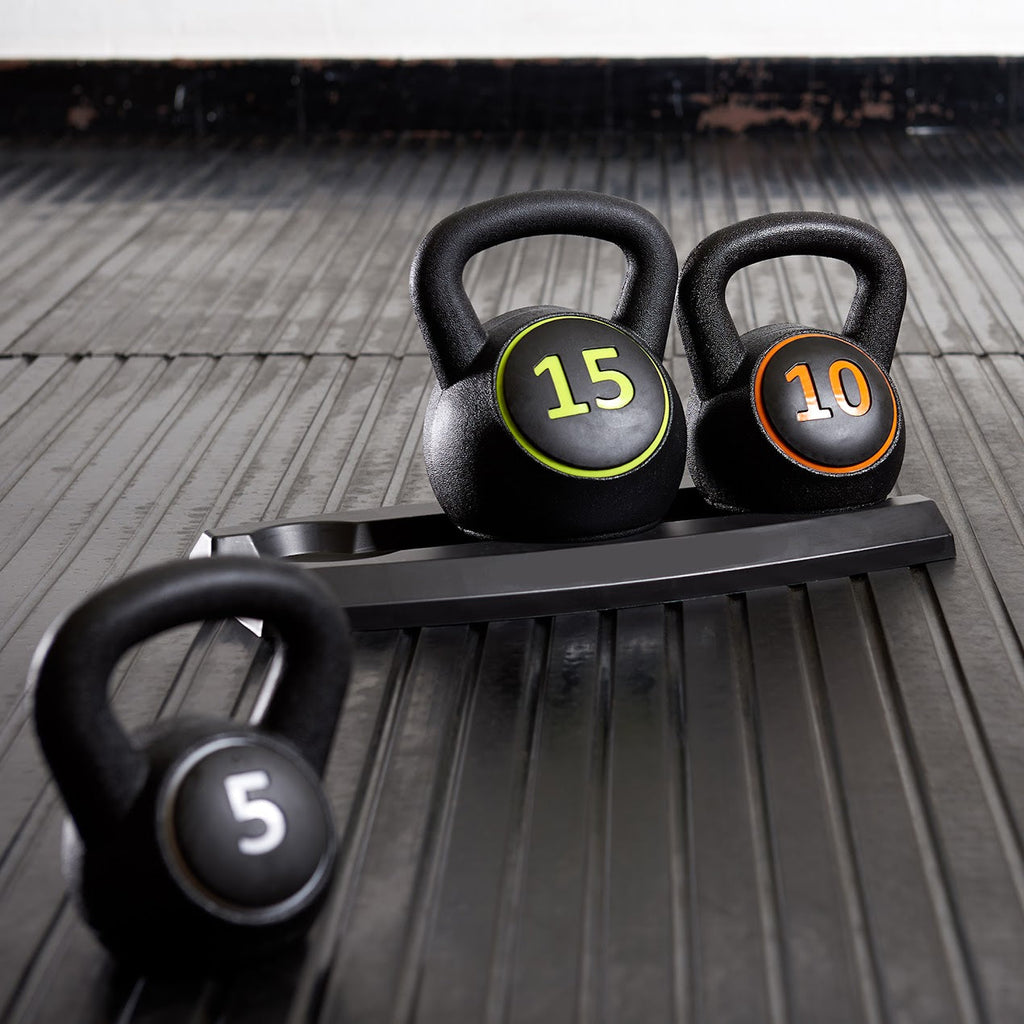 3‑Piece Kettlebell Set – 5/10/15 lb Weights for Home Gym Strength Training & Full‑Body Workouts
