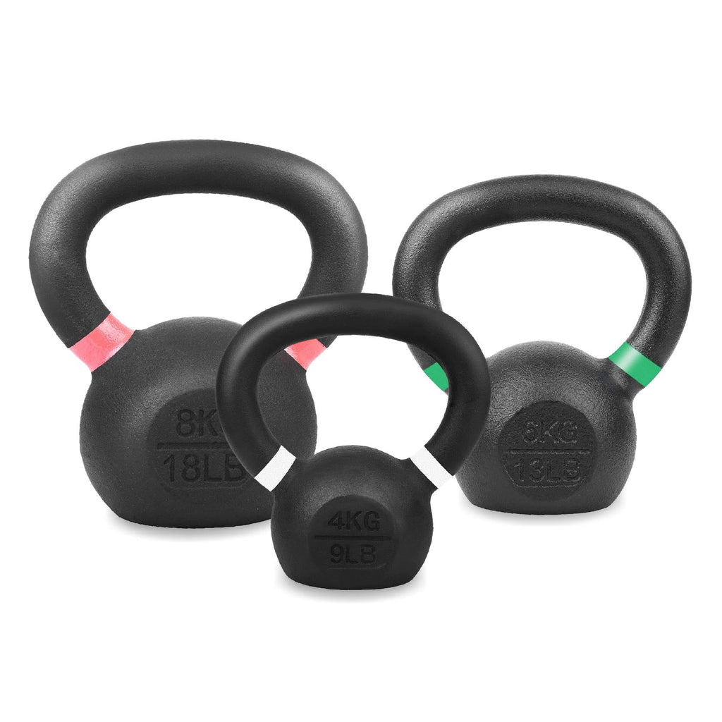 Heavy-Duty Cast Iron Kettlebell – Durable Matte Finish, Ergonomic Handle for Strength Training, Compact Home Gym Essential
