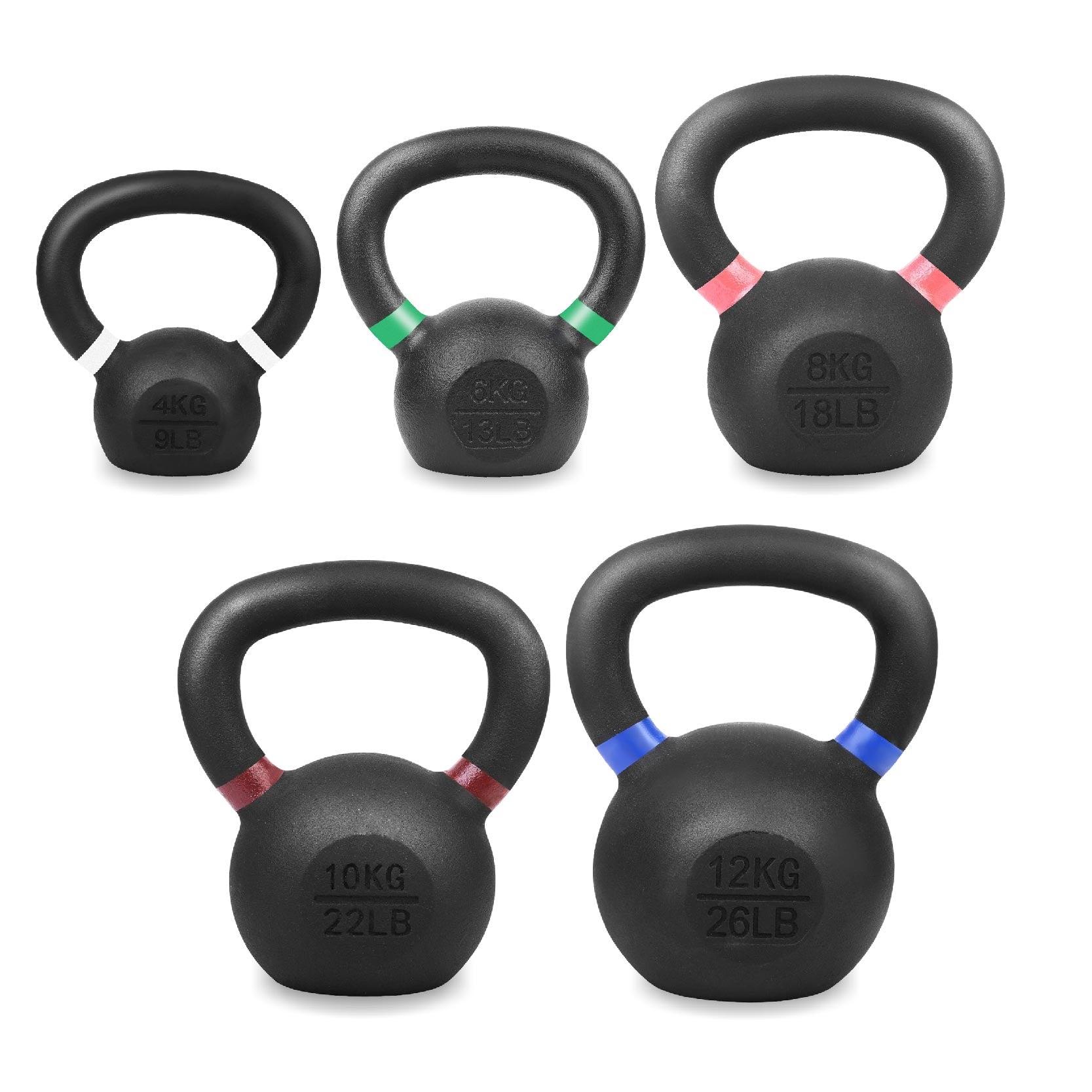 Heavy-Duty Cast Iron Kettlebell – Durable Matte Finish, Ergonomic Handle for Strength Training, Compact Home Gym Essential
