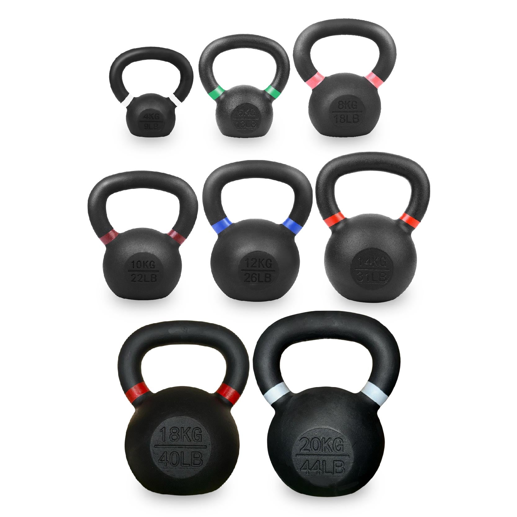 Heavy-Duty Cast Iron Kettlebell – Durable Matte Finish, Ergonomic Handle for Strength Training, Compact Home Gym Essential